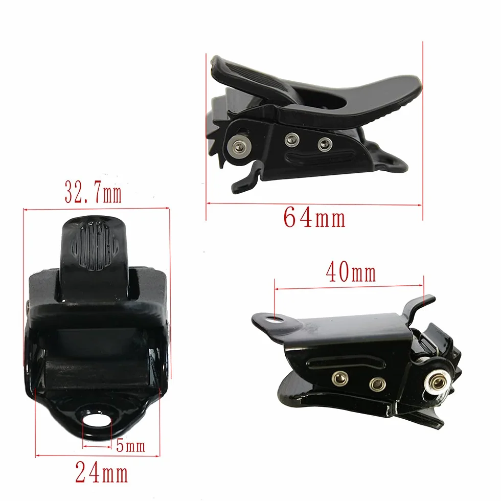 UP100 Set Piezas de unión de Snowboard Negro 2 Hebillas y 2 Correas