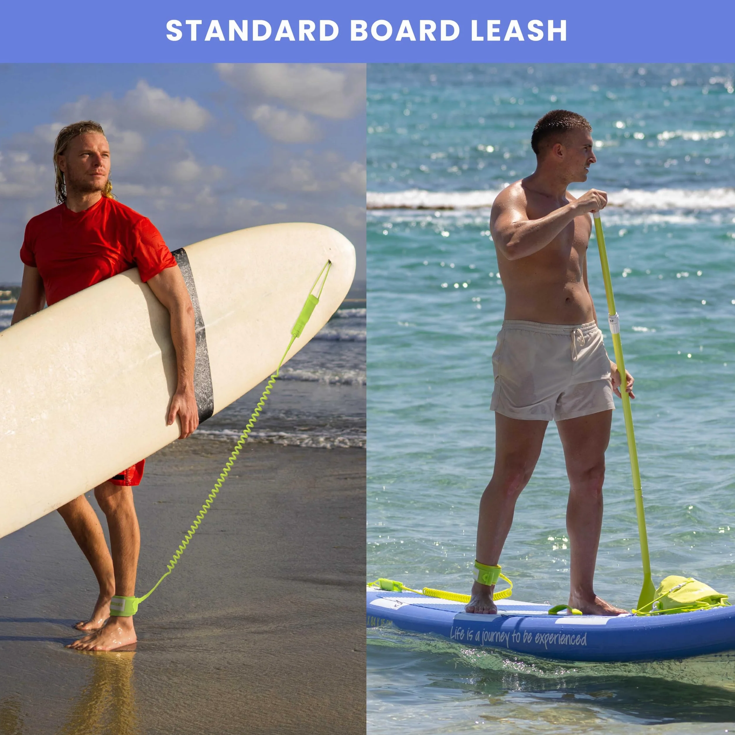 HUIIKE Leash Paddle Surf Ajustable en Espiral Giro 360º Accesorios SUP Correa Stand Up Paddle Board