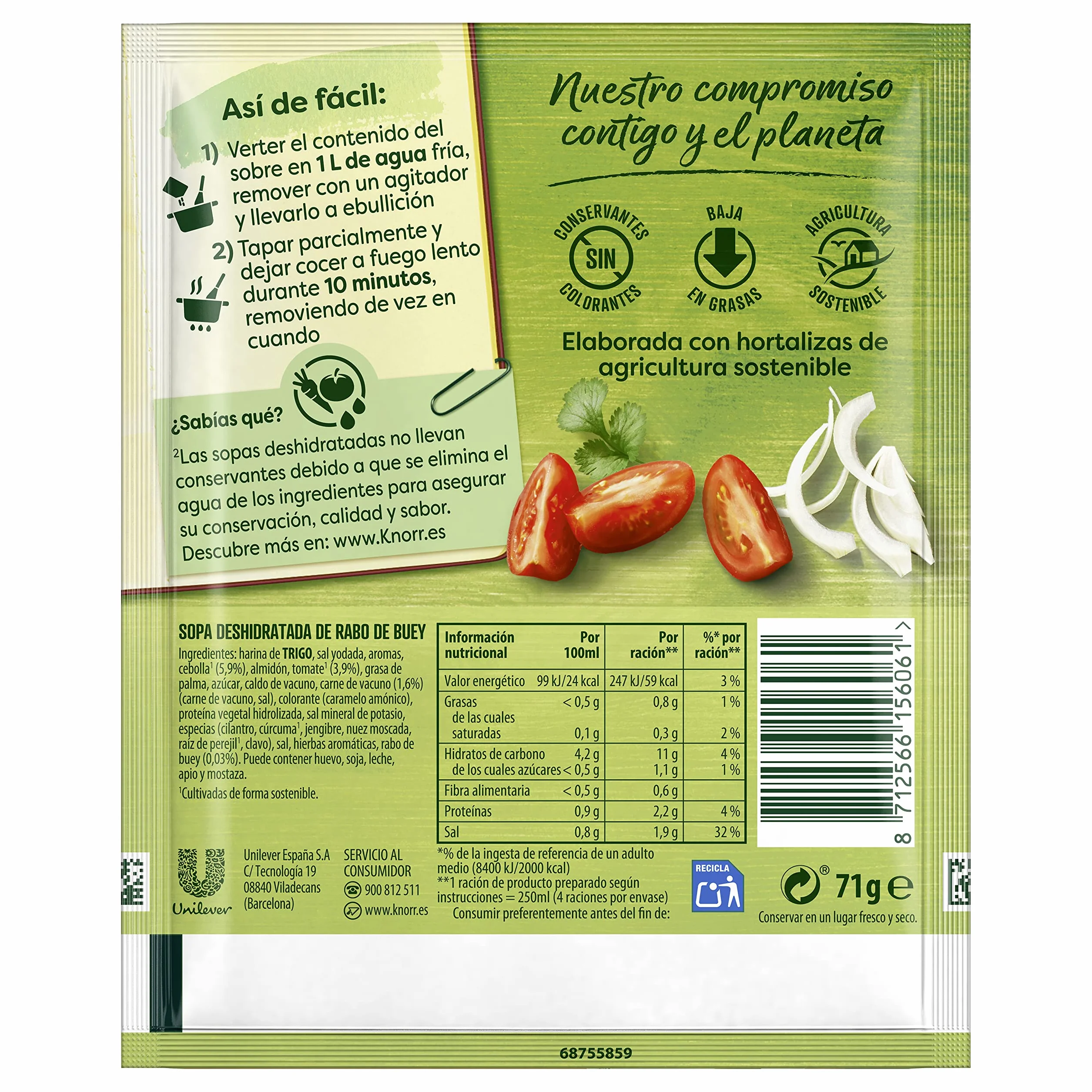 Knorr Sopa Rabo de Buey 71g - Pack de 10