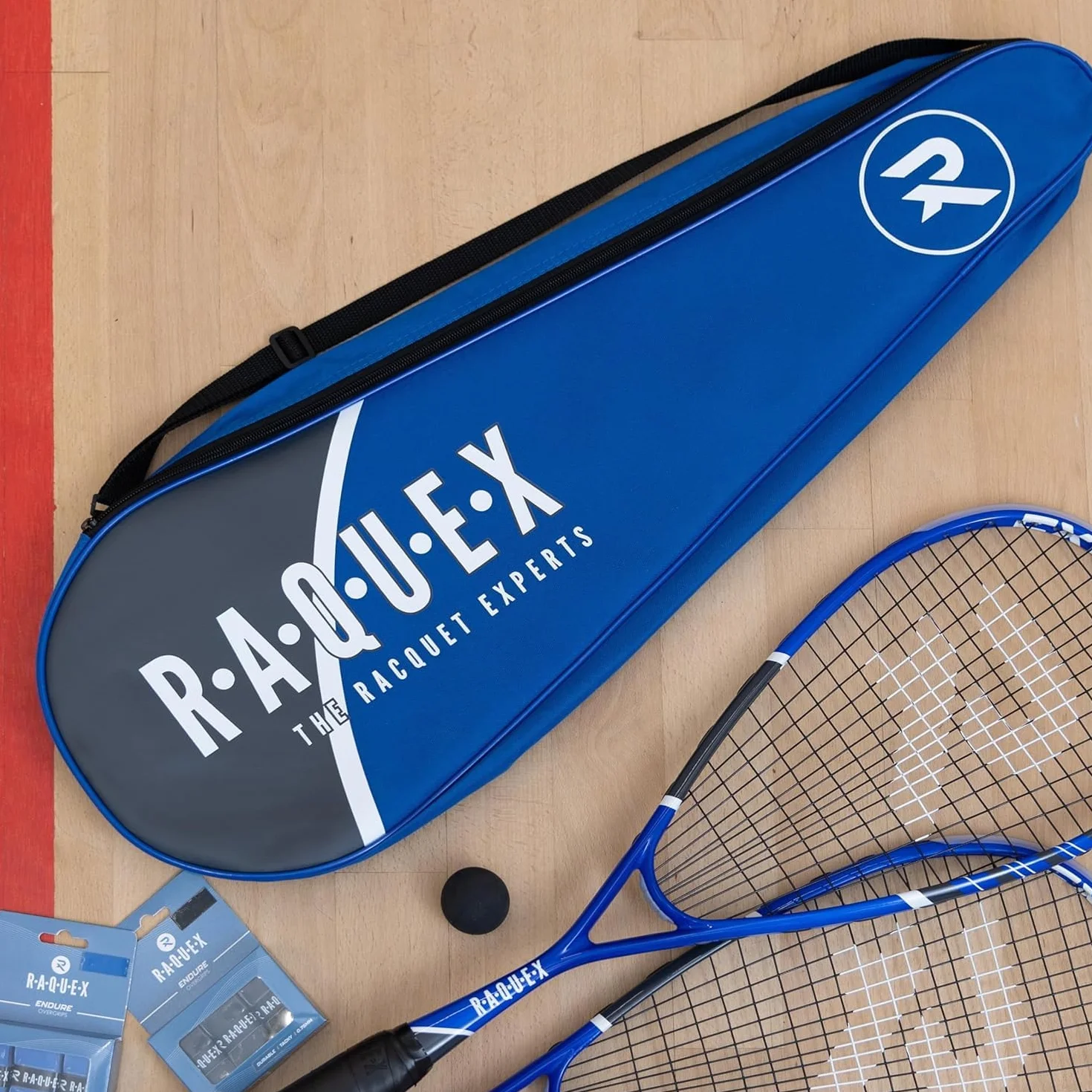 Raquex Bolsa 3 Raquetas de bádminton - Funda para Raquetas de bádminton o Squash, Correa Ajustable