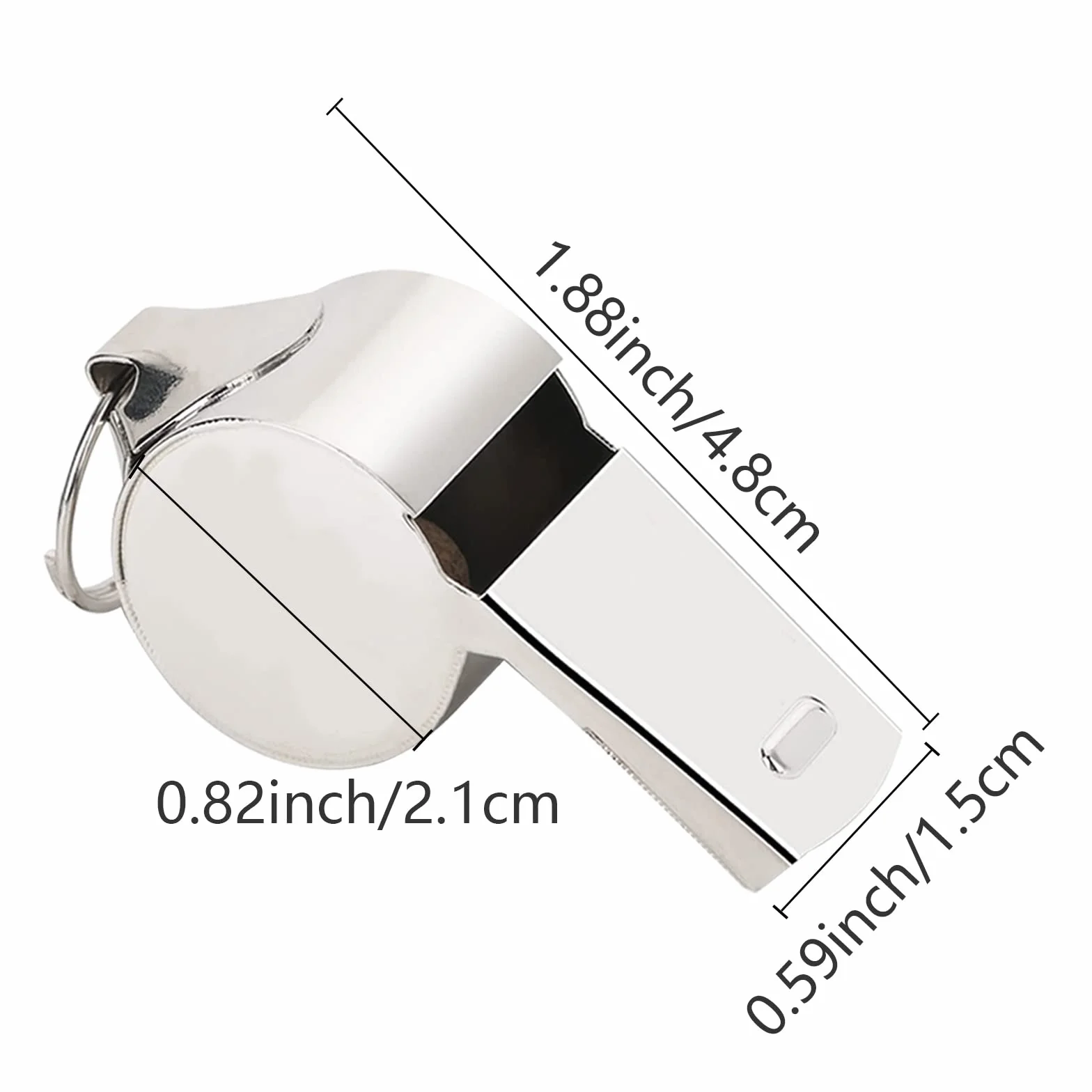 Silbato Personalizado de Acero Inoxidable con Grabado, Plata/Oro/Oro Rosa para Árbitro, Entrenador, Cordón Incluido