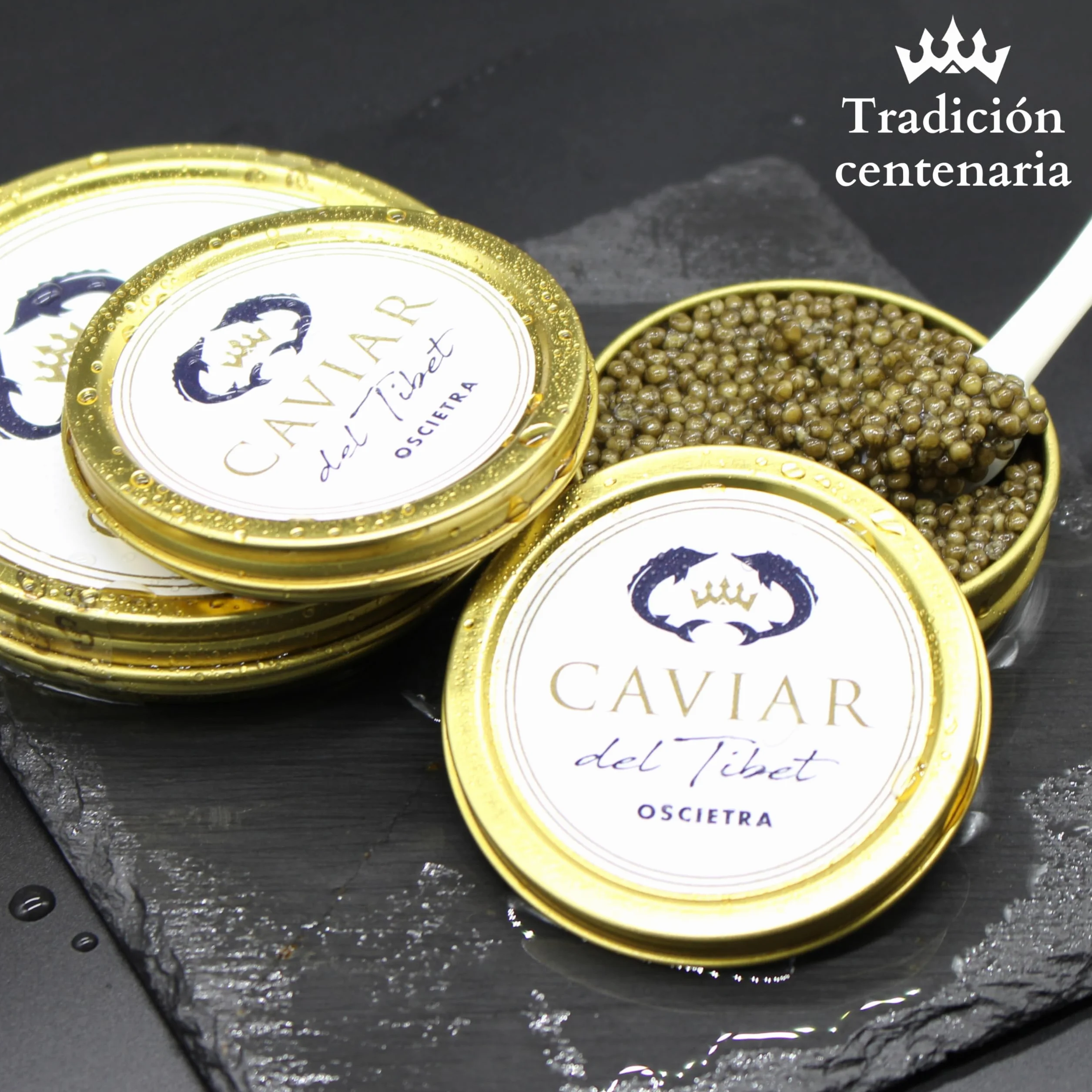 Caviar del Tíbet – Caviar Oscietra 100 GR – Caviar de Esturión Ascipenser Gueldenstaedtii – Huevas de Caviar – Caviar Gourmet