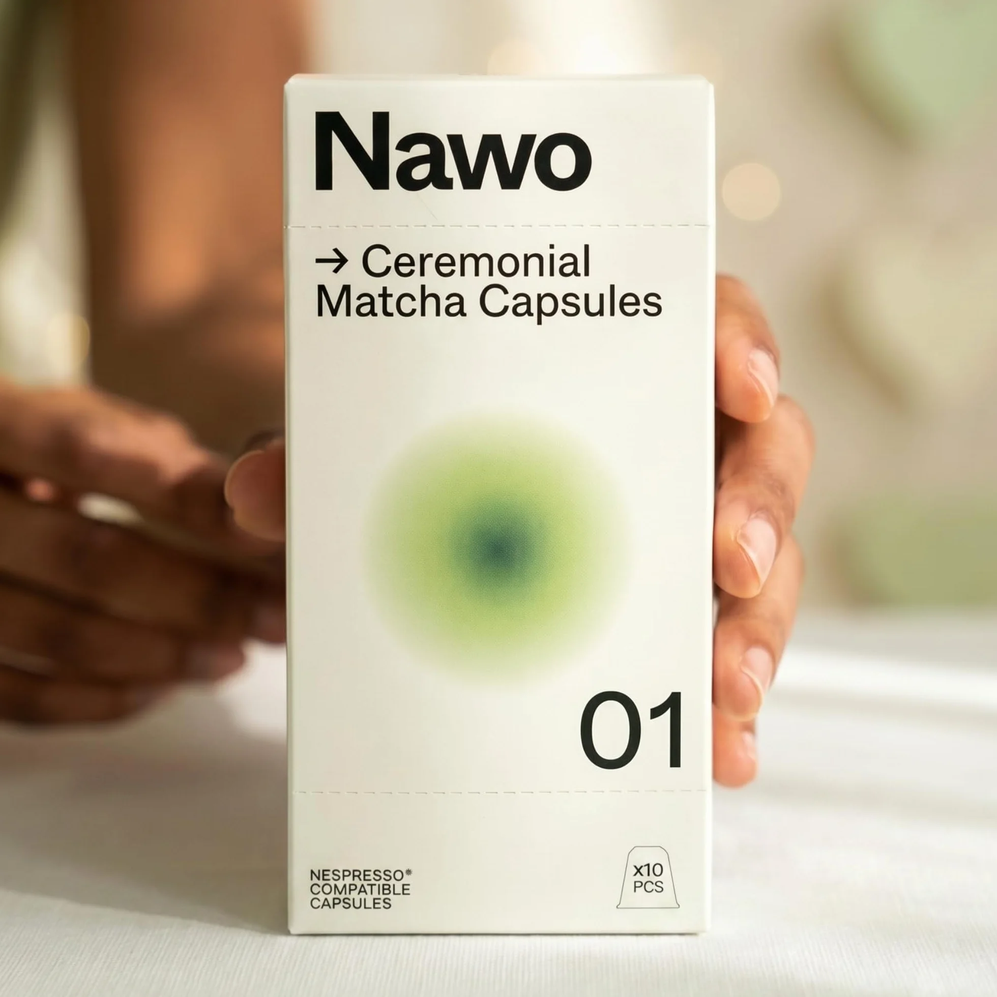 10 Cápsulas de Té Matcha Ceremonial – Compatibles con Nespresso®, 100% Natural, Té Verde en Polvo, Ideal para Matcha Latte, Sin Azúcares Añadidos ni Conservantes – NAWO® Matcha