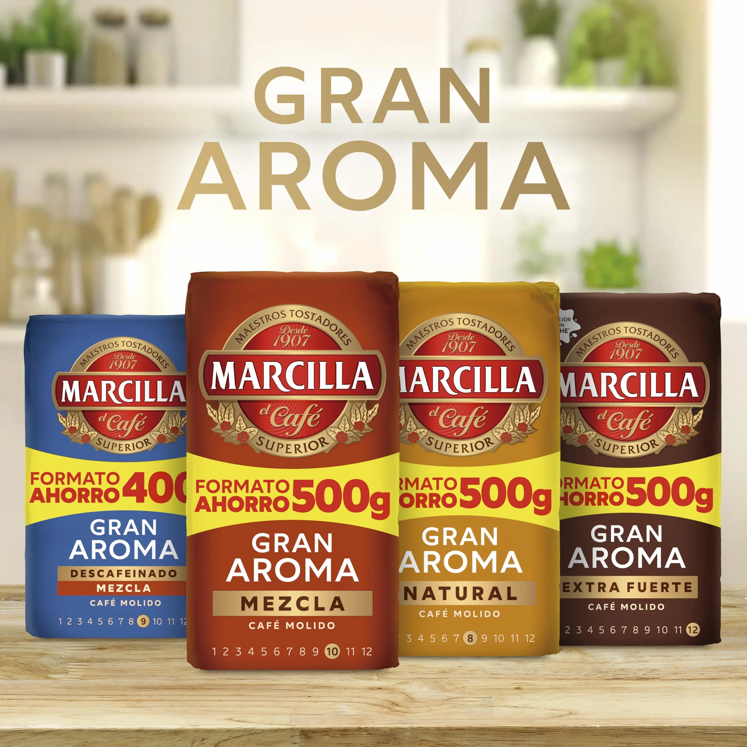 Marcilla Café Molido Mezcla |500 g | Para Cafetera Italiana, de Filtro o Pistón