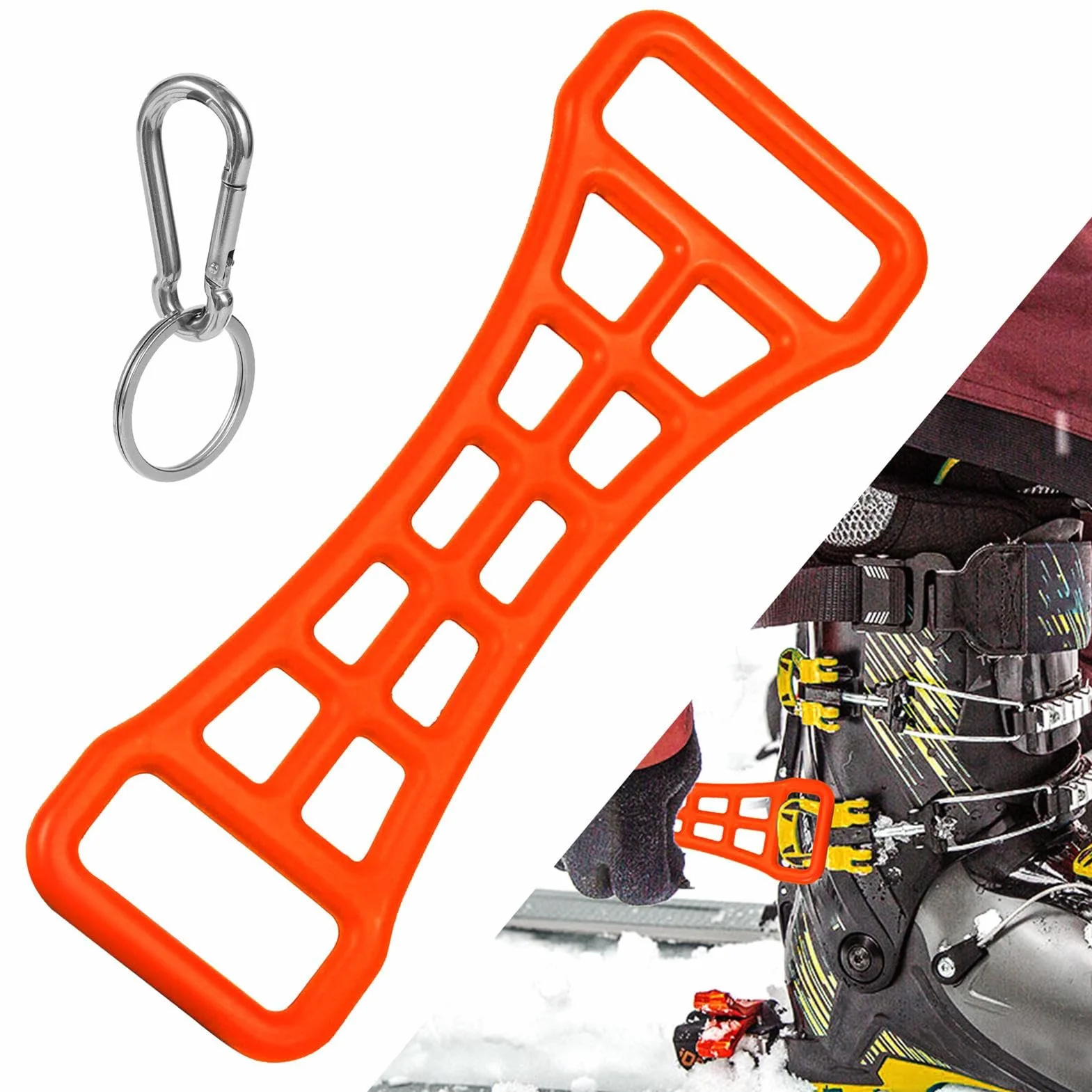 Herramienta auxiliar para hebillas de botas de esquí, extensión multifuncional