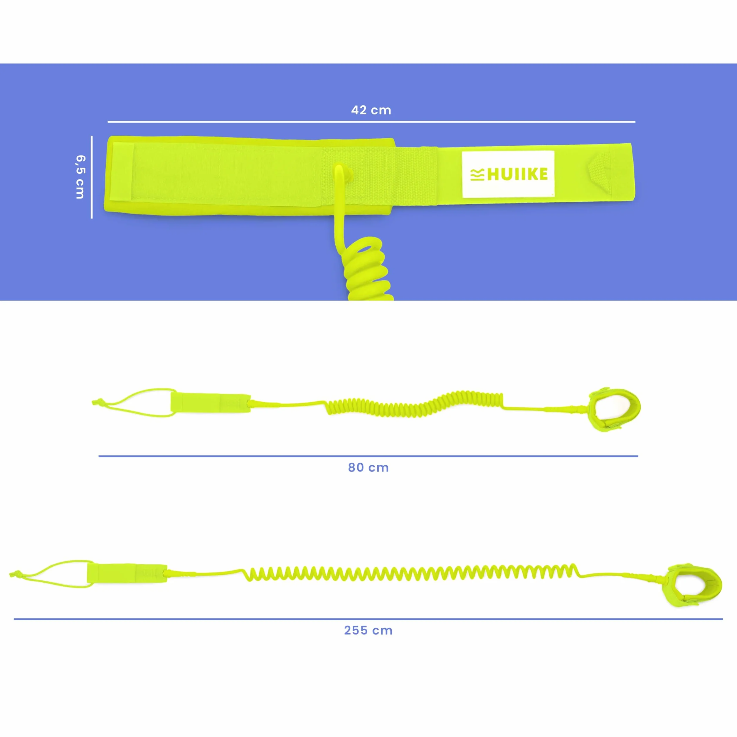 HUIIKE Leash Paddle Surf Ajustable en Espiral Giro 360º Accesorios SUP Correa Stand Up Paddle Board