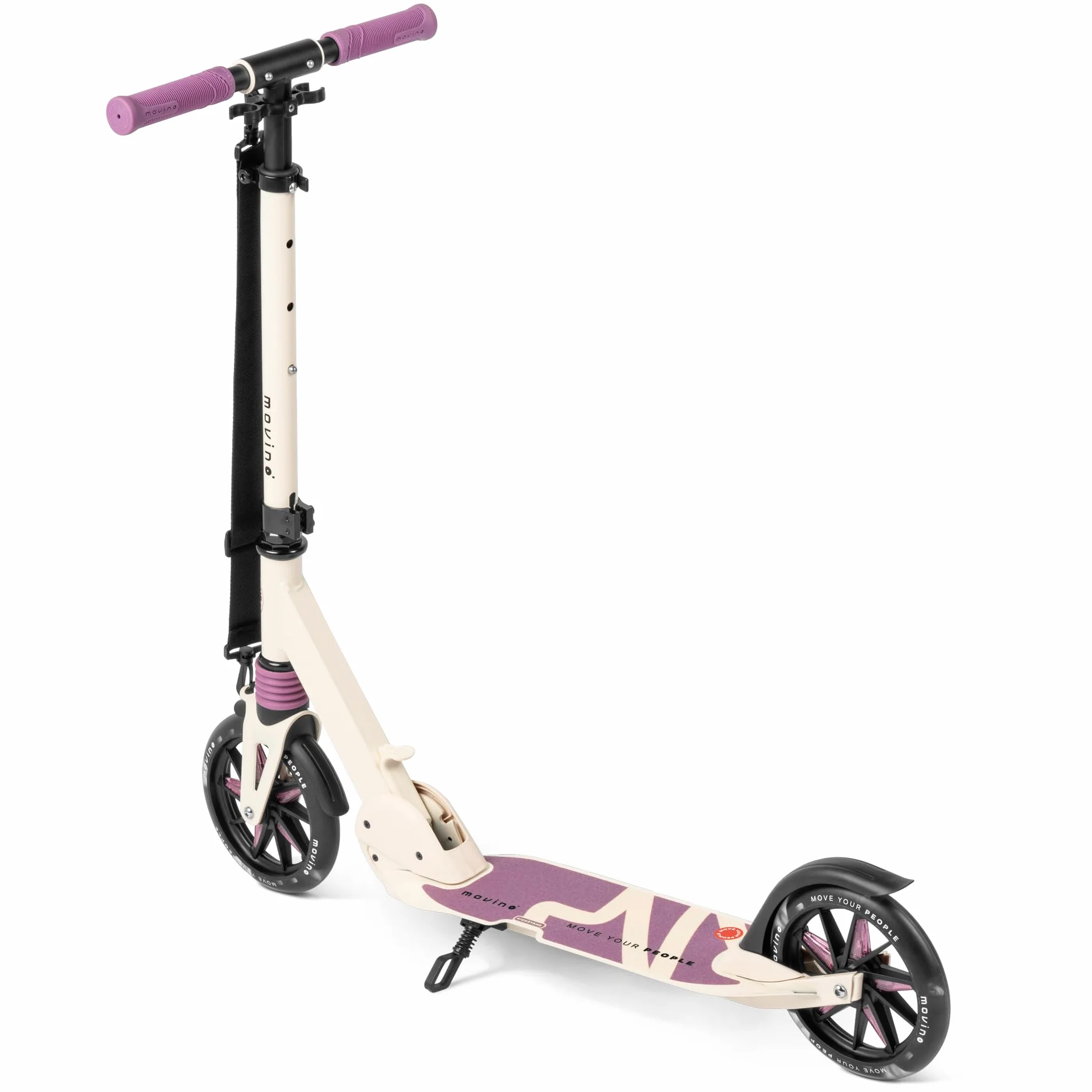 Movino Patinete Plegable Urbano para Niños Adultos Adolescentes hasta 100 kg Ruedas LED 180 mm Manillar Ajustable