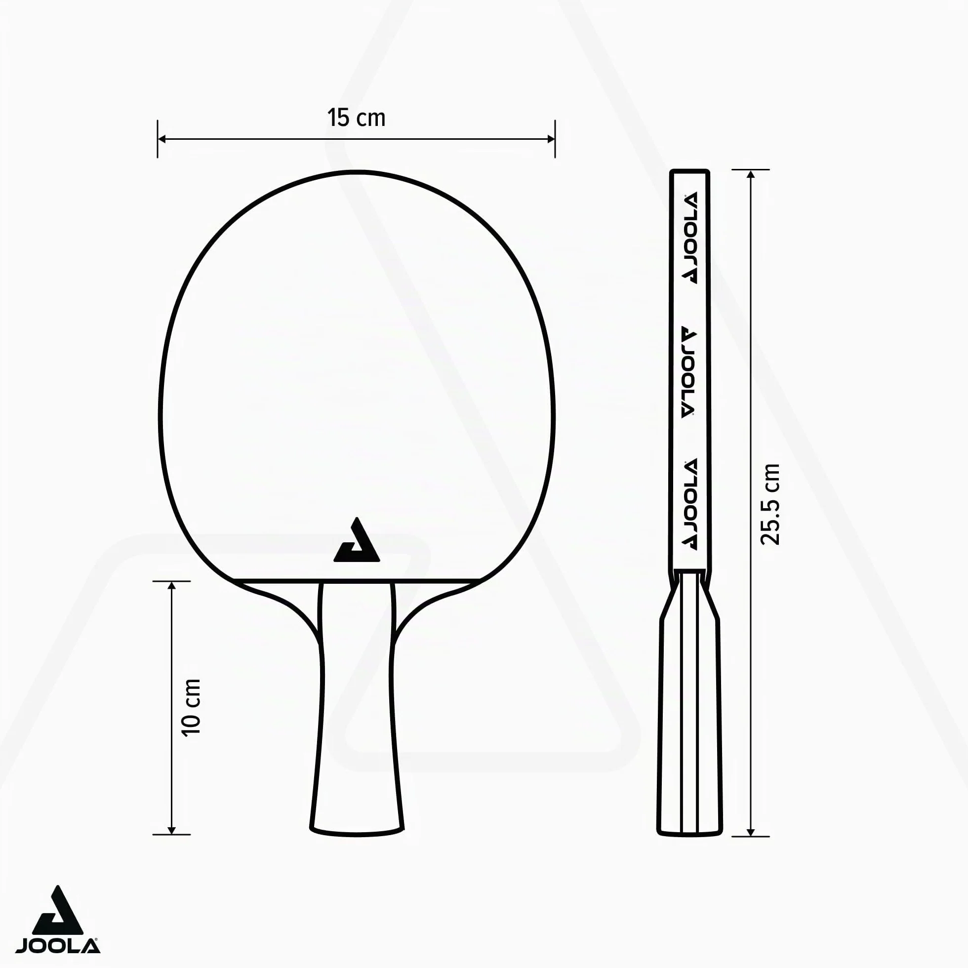 JOOLA Raqueta de Tenis de Mesa Match Pro ITTF 4 Estrellas Negro Rojo 1,8 mm Grosor Esponja