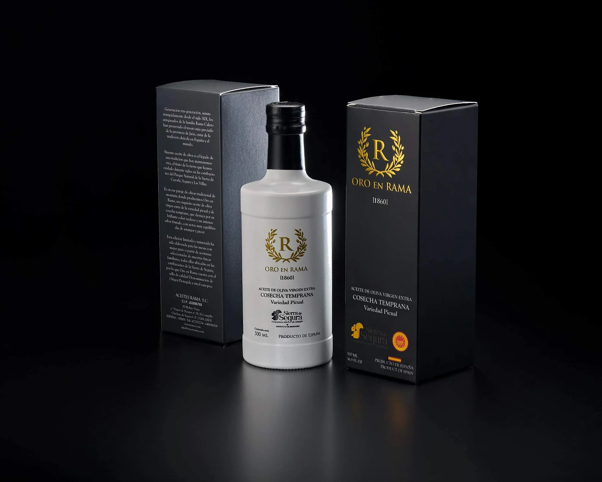 Aceite de Oliva Virgen Extra Picual de Jaén DOP Sierra de Segura Cosecha 25/26 Premio AOVE Verde Sabor frutado intenso