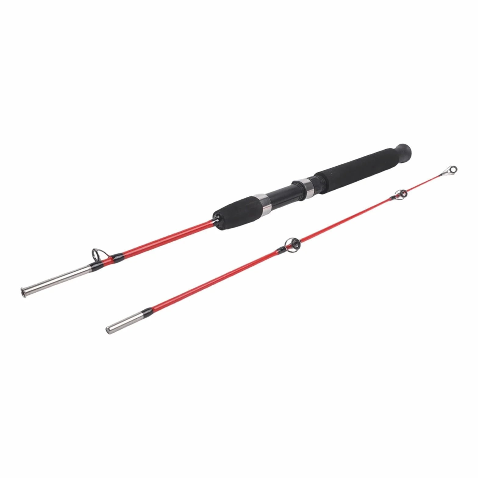 Caña de pescar telescópica FRP 1 m 106,5 g rojo y verde
