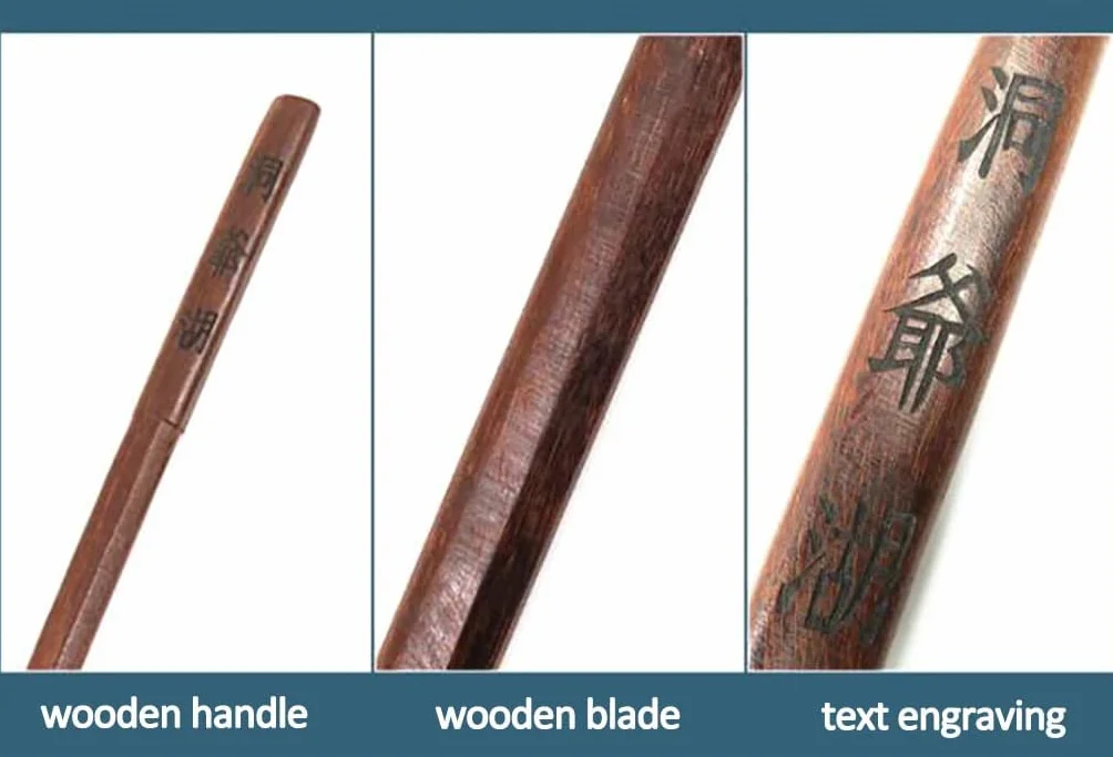 Madera Bokken Katana Espada de Entrenamiento Samurái 100 cm Cosplay Kendo Aikido