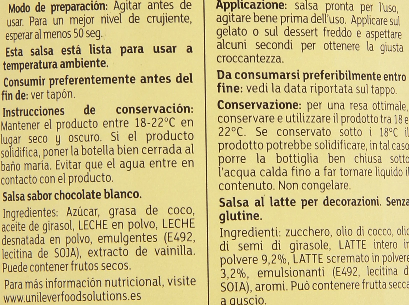 Carte D'Or - Crunchy Topping - Sirope sabor chocolate blanco crujiente - 900 ml