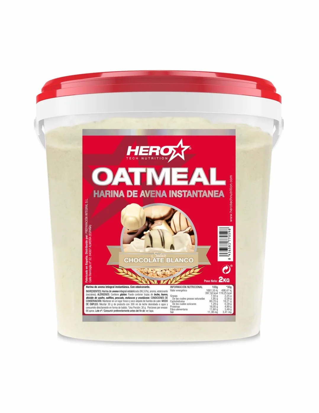 HARINA DE AVENA 2 KG (CHOCOLATE BLANCO)