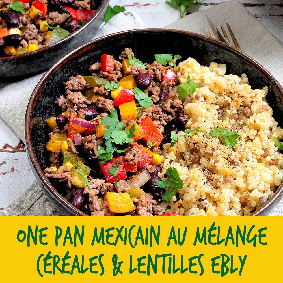 EBLY Céréales & Lentilles Couscous/Blé/Lentilles Corail/Blondes Cuisson 10 Minutes 3 Sachets de 100 g