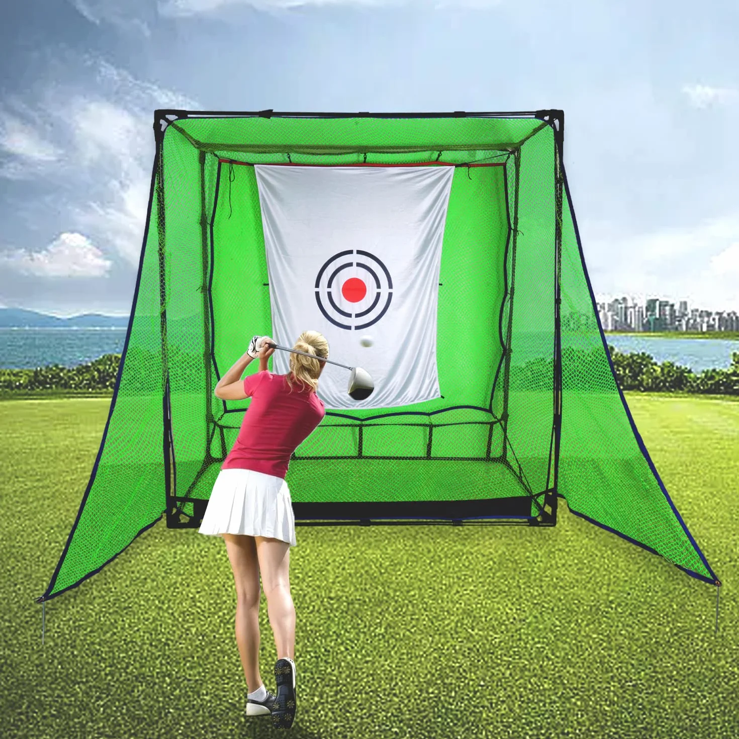 Kapler Red de entrenamiento de golf para exteriores