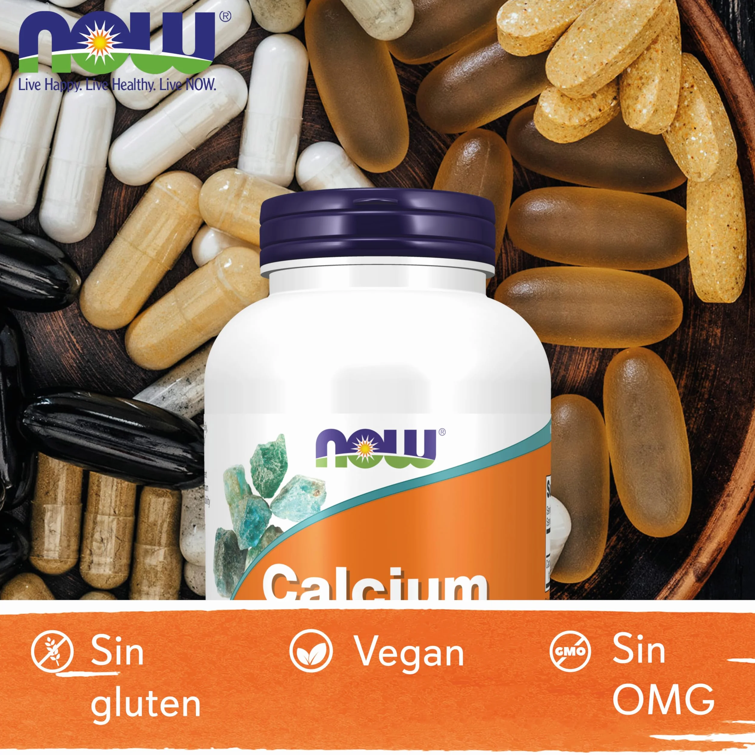 Now Foods, Calcium Citrate, Polvo Puro, 227g, Probado en Laboratorio, Calcio, Sin Soja, Sin Gluten, Vegetariano