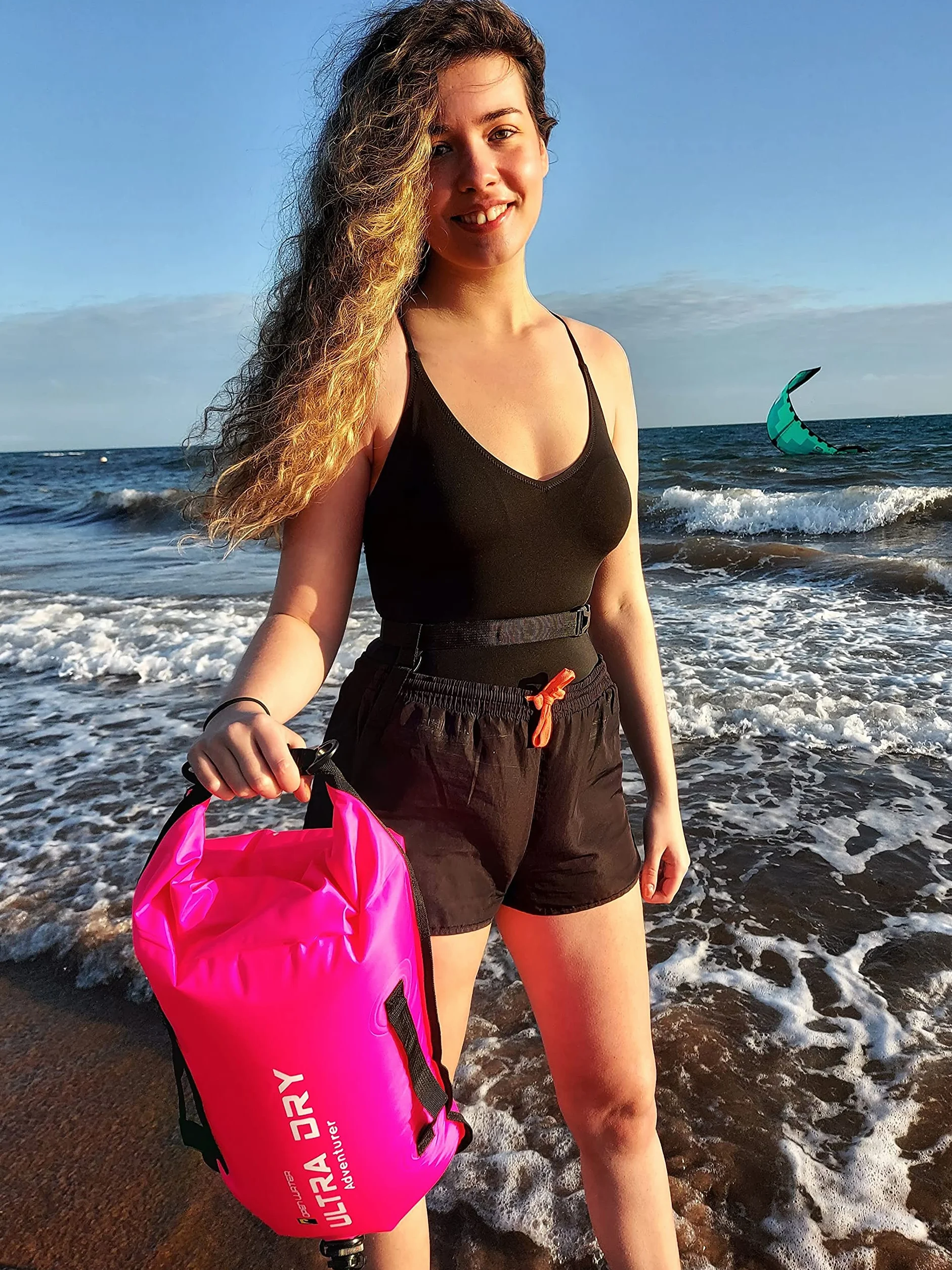 Flotador de remolque de natación, bolsa seca impermeable con cinturón ajustable, 28