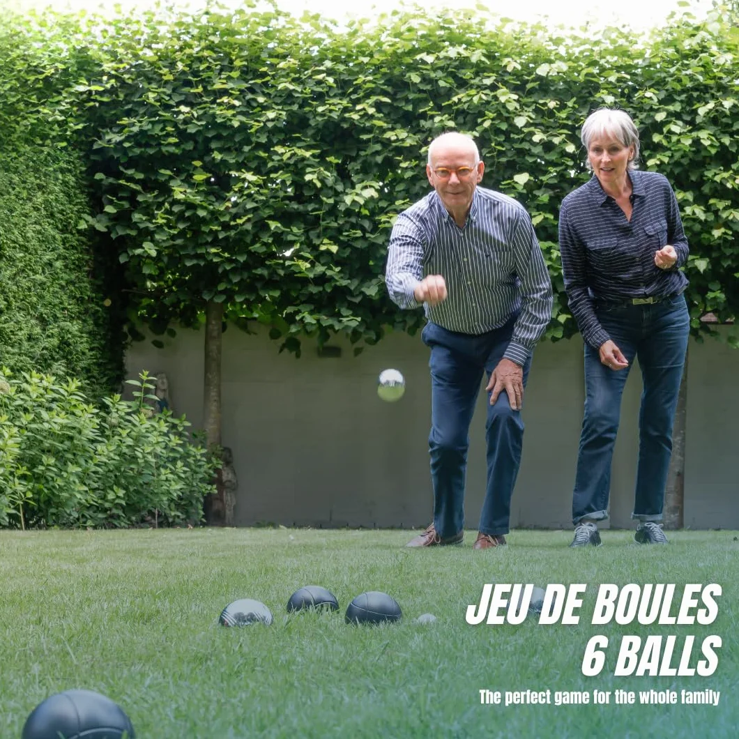 Engelhart Weiblespiele Juego de Bolas de Petanca 6 Unidades Negro Plateado