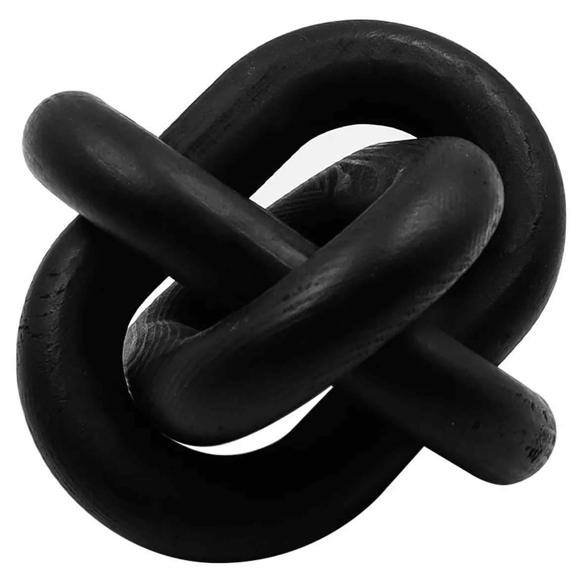 Negra Decoración de Nudos de Madera de 3 Secciones, Cadena de Madera para Sala de Estar, Mesa