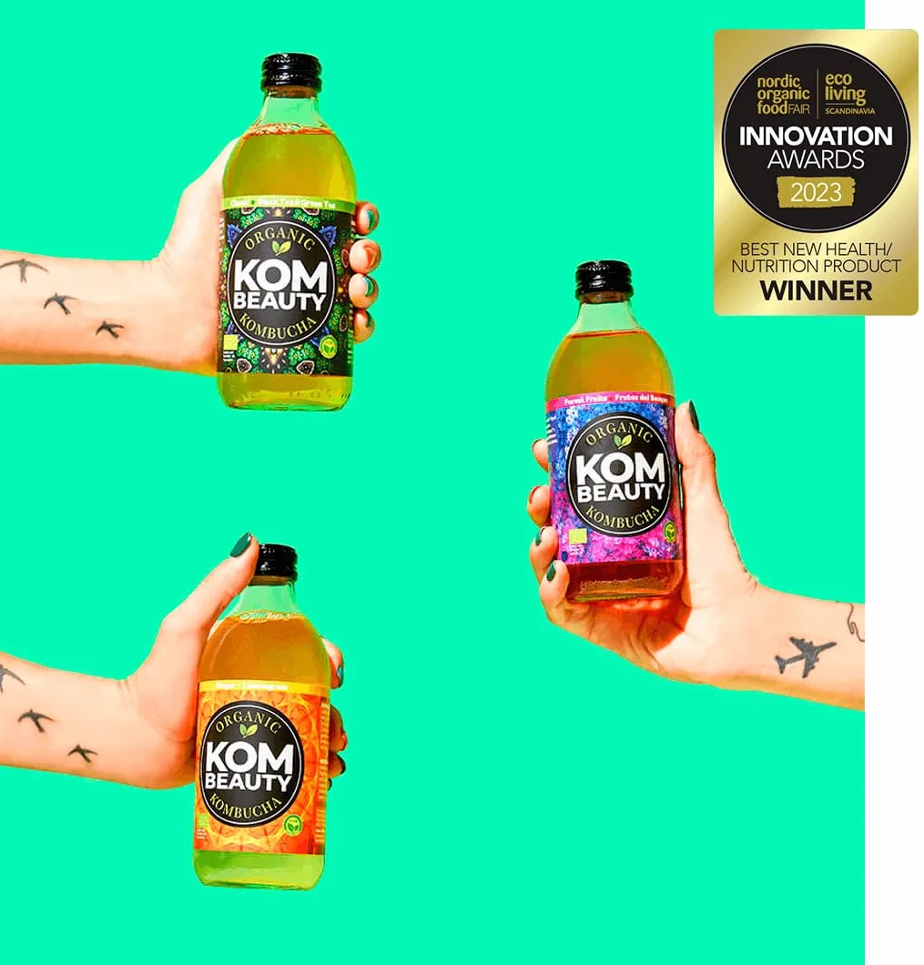 KOMBEAUTY - Bebida de kombucha, Pack de 12 Botellas de 33 cl. (Pack Mix)