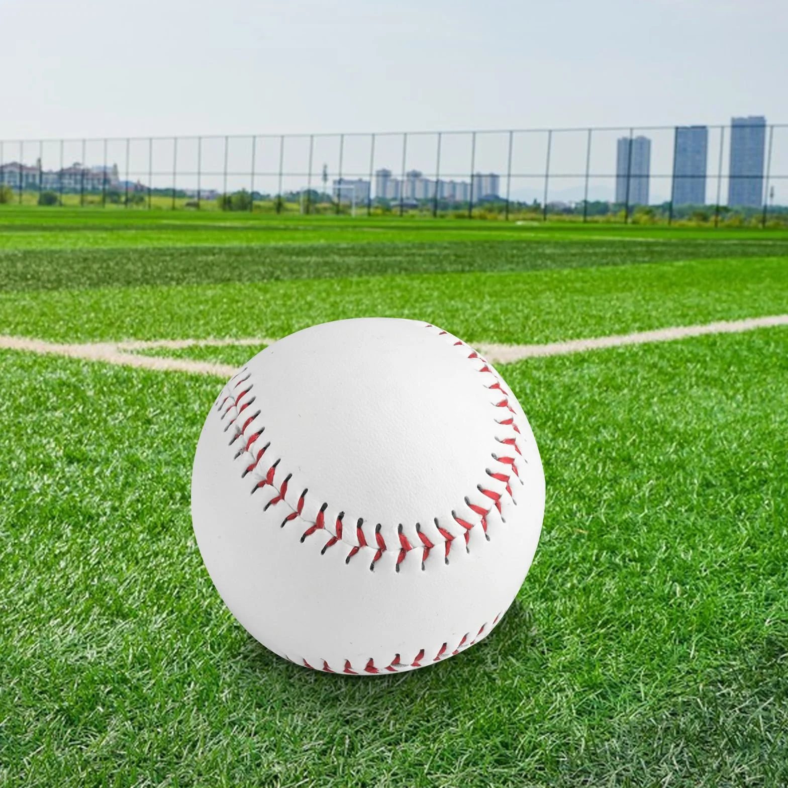 Pelotas de béisbol de 9 pulgadas cosidas a mano, PU, núcleo de goma dura y suave para adultos, entrenamiento