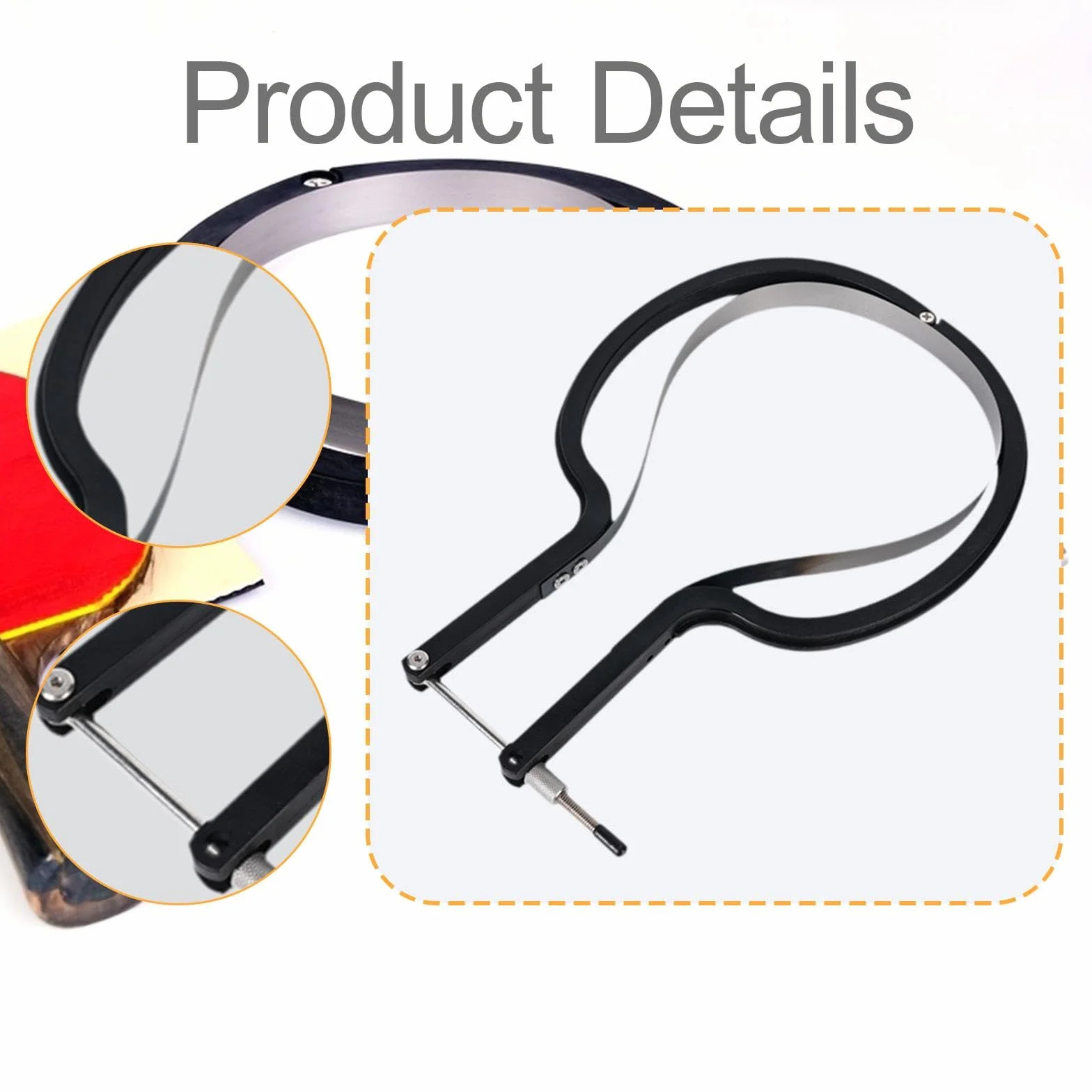 Kit de Cortador de Tenis de Mesa con Cuchilla de Arco Ajustable