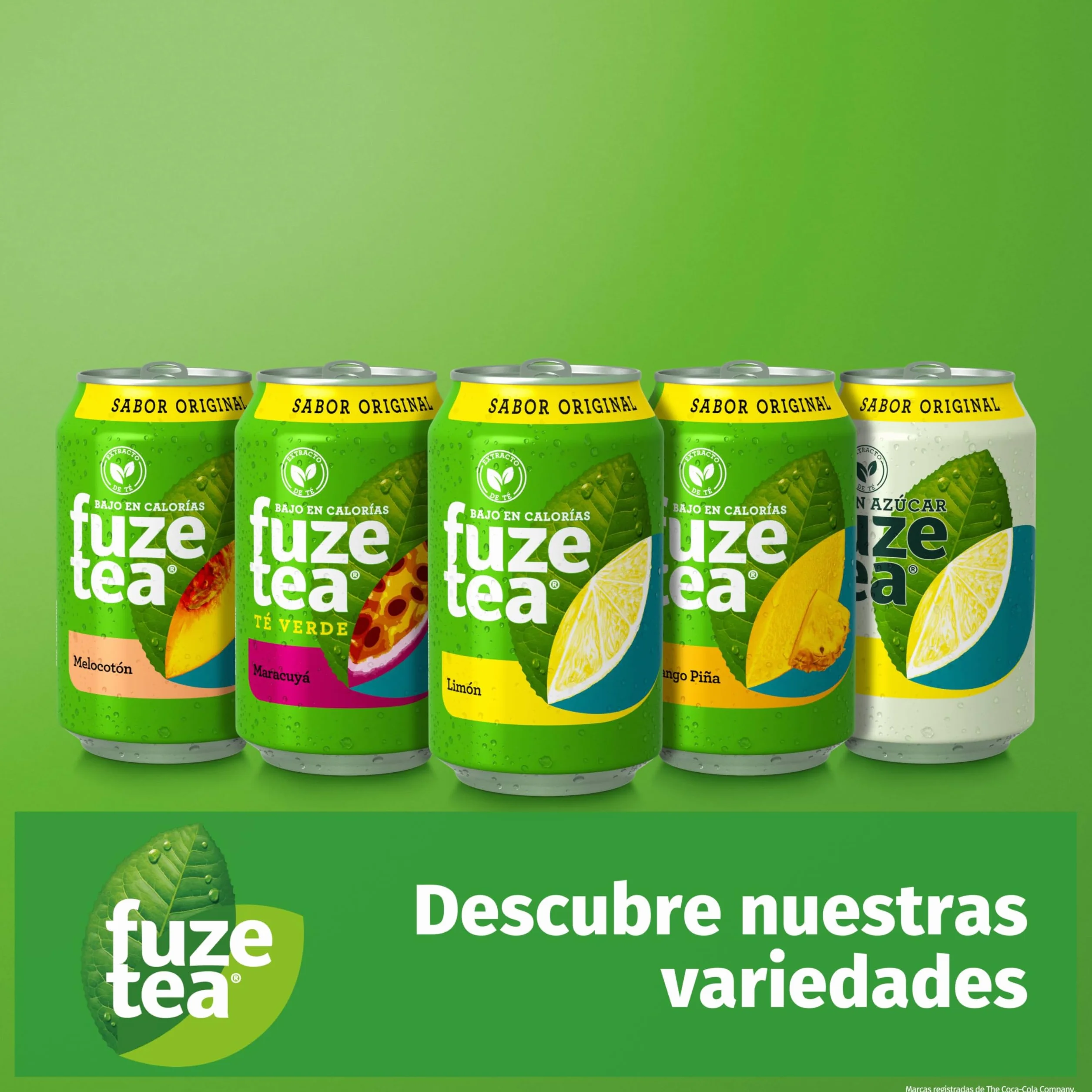 Fuze Tea Original, Sabor Limón Zero Azúcar, Latas de 330 ml, Pack 24