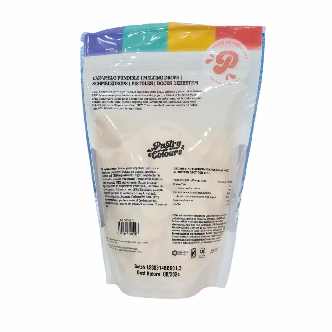 PASTRY COLOURS - Melts Blanco Brillante - Melts de Colores - Chocolate para Fundir - Cobertura para Pasteles - Bolsa de 250g (Blanco brillante)