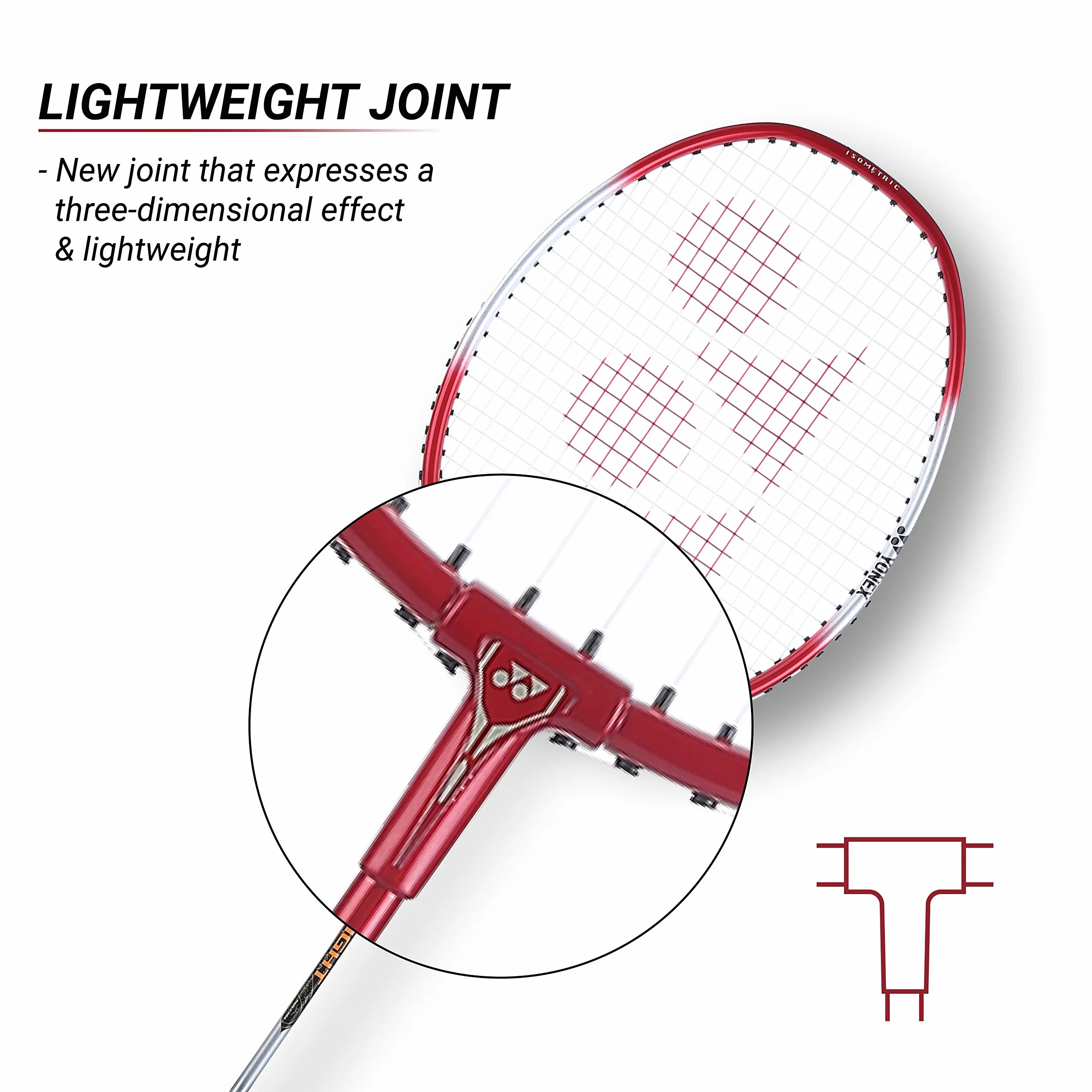 YONEX ZR 100 Raqueta de Bádminton 84 g Rojo Claro Plateado