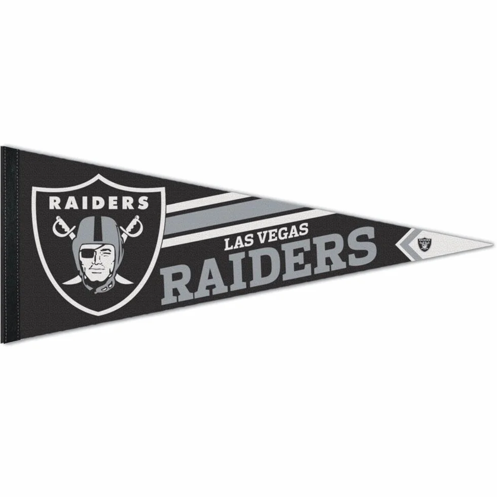 WinCraft NFL Oakland Raiders Banderín premium 12 x 30 pulgadas