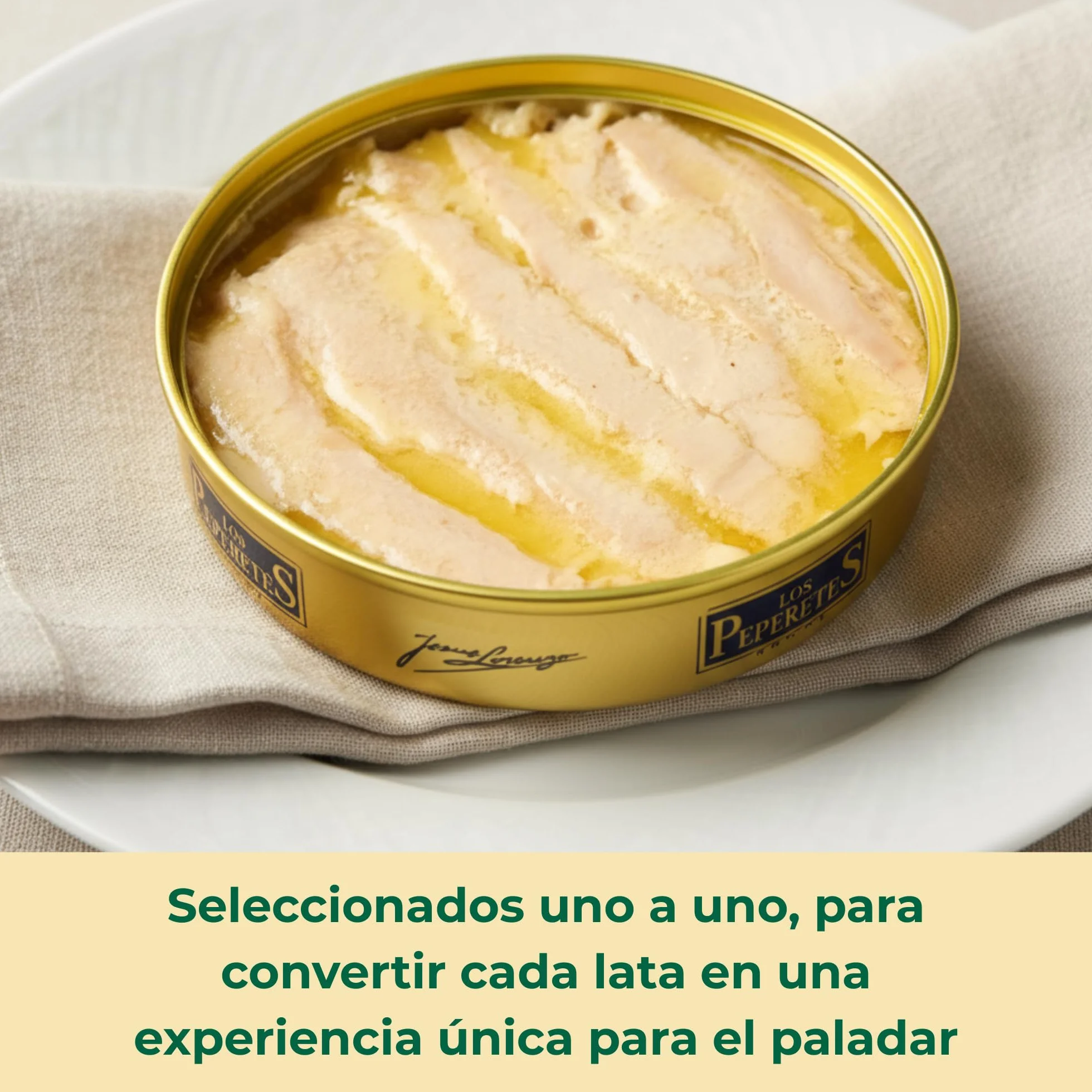 LOS PEPERETES Ventresca en Mantequilla Arias Ortiz 120 g | Conserva Gourmet Gallega | Ventresca del Atlántico en Mantequilla Tradicional | Elaboración Artesanal | Sabor Exclusivo de Galicia