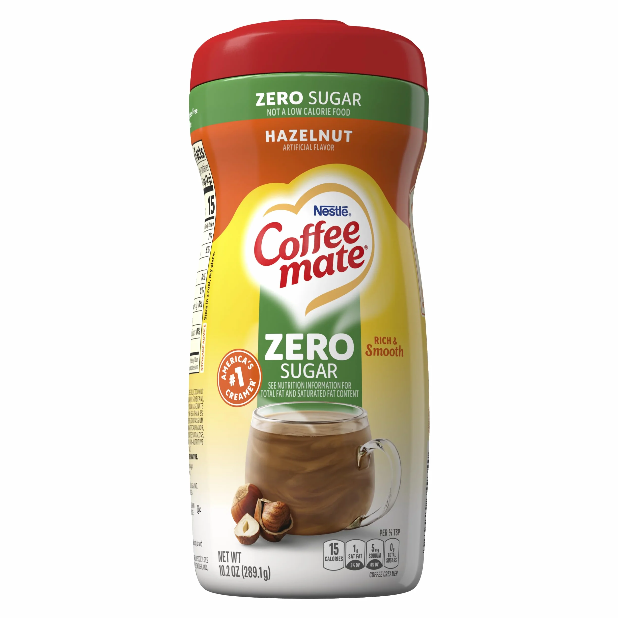 Coffee-mate Hazelnut, Sugar-Free Powdered Coffee Creamer, 10.2-Ounce Packages (Pack of 6)