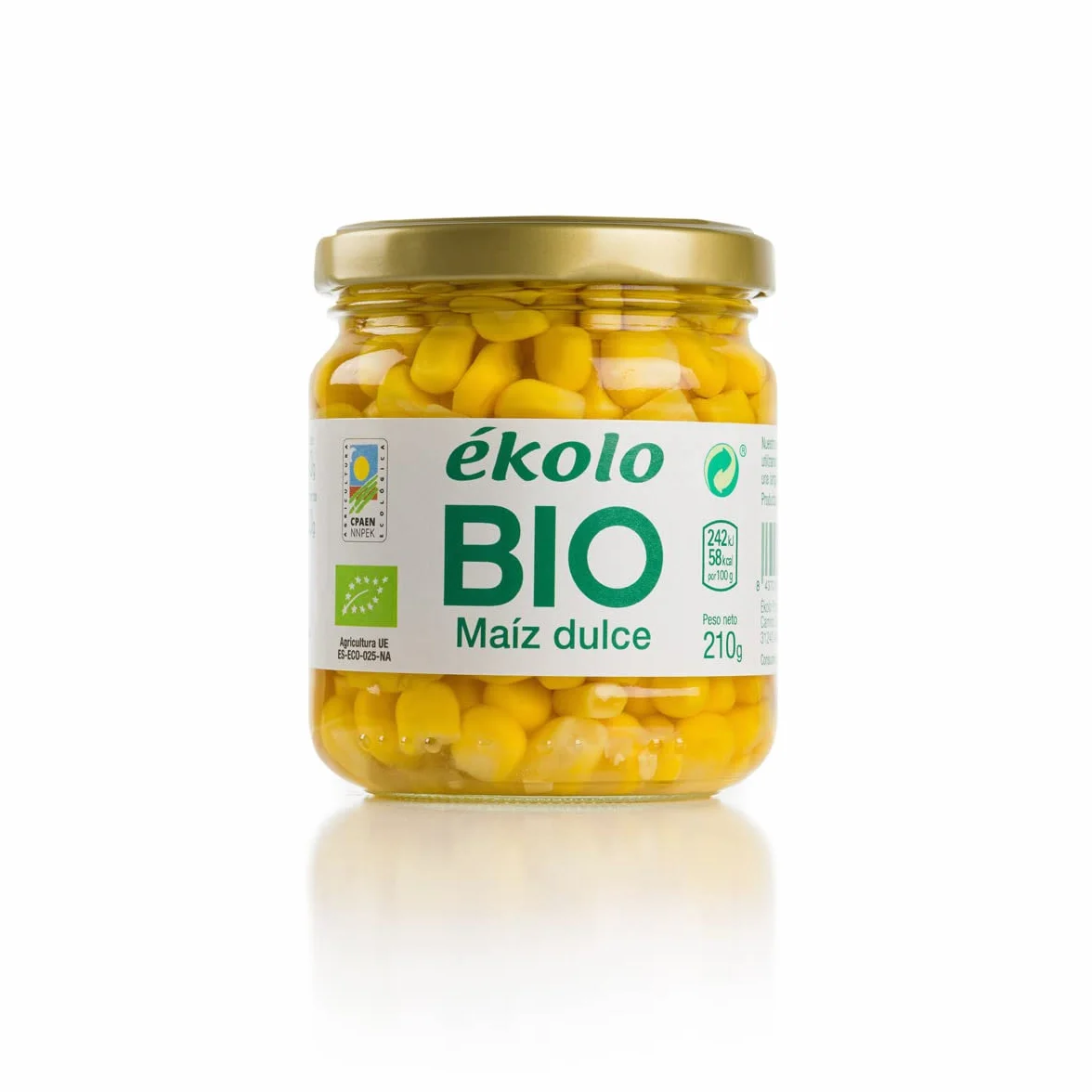 Ekolo Maiz Dulce Ekolo Bio, 6 Tarros 210g 1260g
