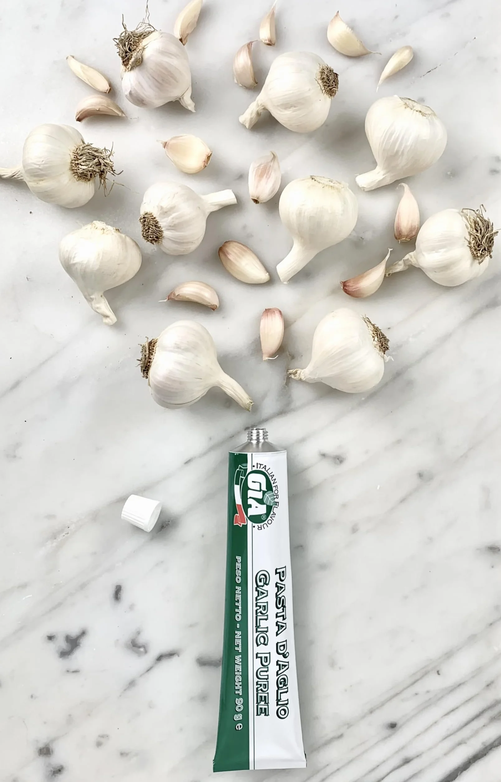 GIA - Tubo Pasta de Ajo Concentrado, Producto Italiano, Crema al Gusto, Listo para usar, 90gr