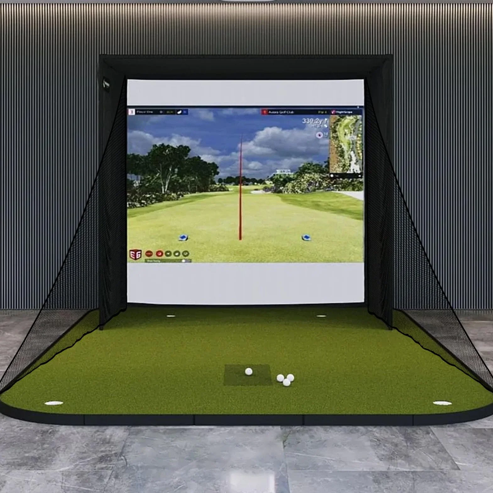 Red de Entrenamiento de Golf 2.1x2.1m con Sacoterreno Malla Deportiva para Interiores y Exteriores