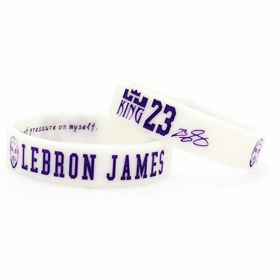 Baloncesto Pulsera número 23 Silicona Deporte Pulsera 5 Piezas