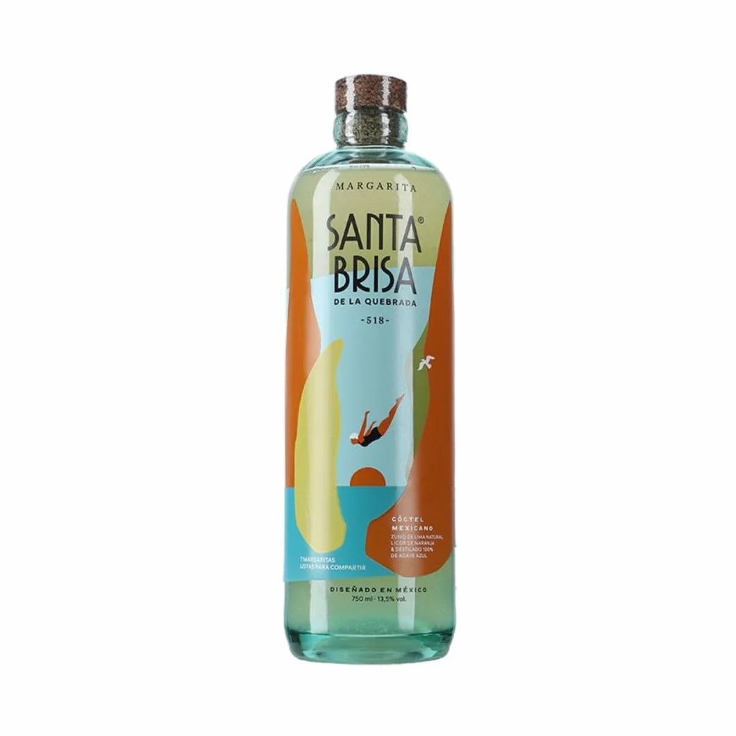 Santa Brisa Margarita de la Quebrada 750ml – Cóctel Mexicano Listo para Servir – Elaborado con Zumo de Lima Natural y Destilado de Agave Azul – 13,5% Vol. – Sabor Auténtico y Refrescante