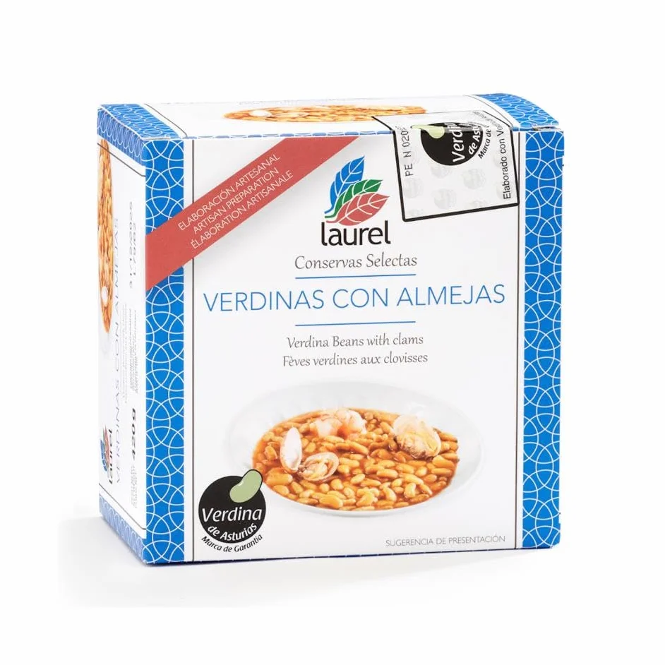 Laurel - Verdinas con Almejas lata 420 g | Sabores de Asturias