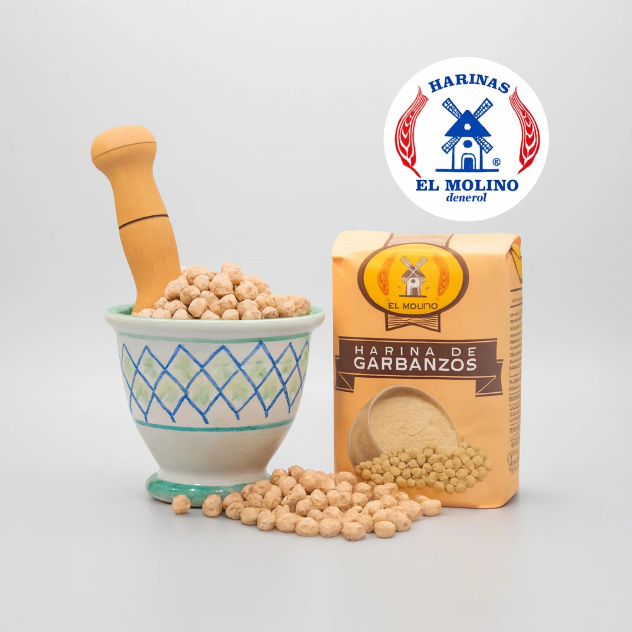 El Molino - Harina de Garbanzos - 5 Kg - Ideal para Dietas Veganas, Alta en Proteínas y Fibra, Perfecta para Repostería y Cocina Saludable