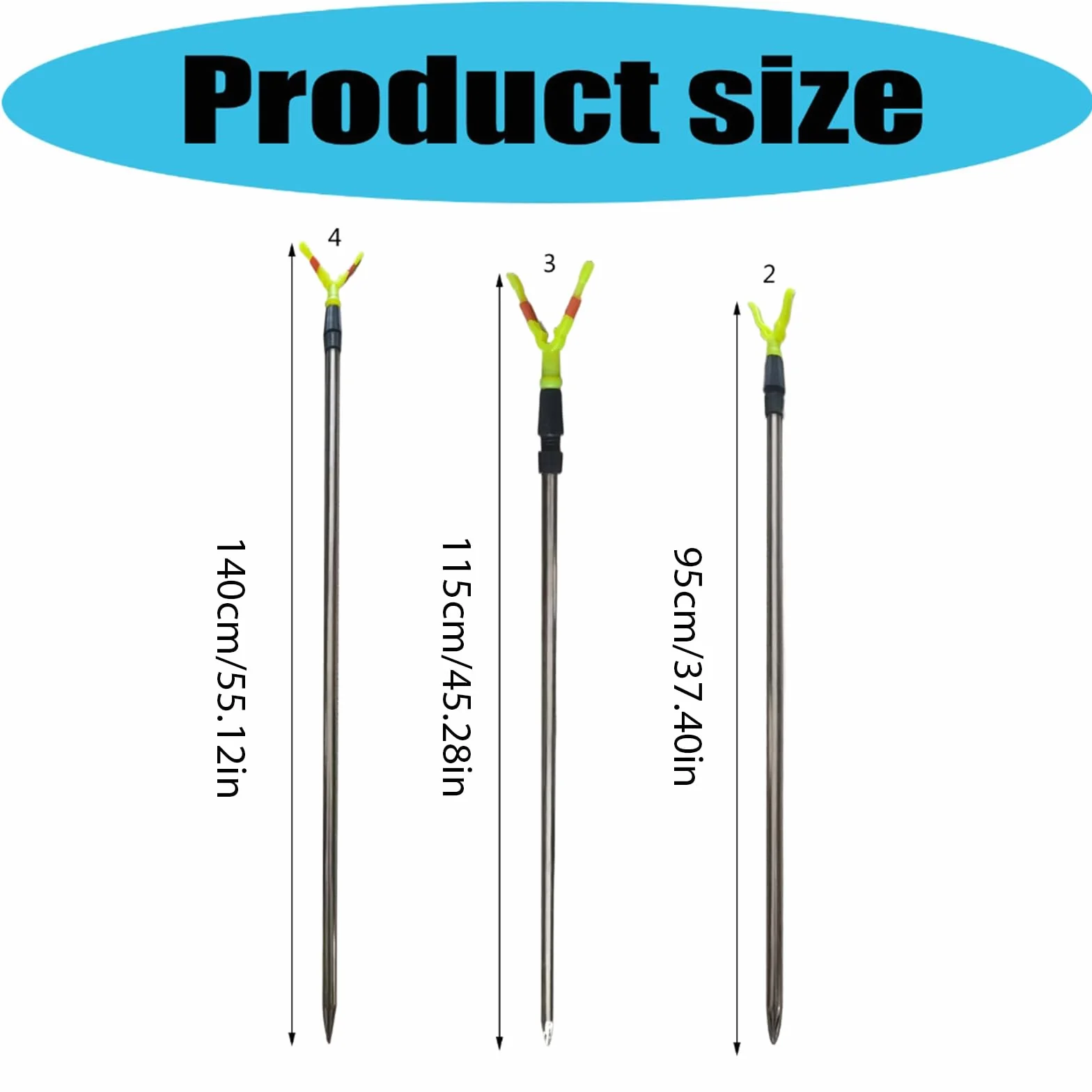 Soporte de Caña de Pesca Ajustable 80/100/120/150 cm Portátil