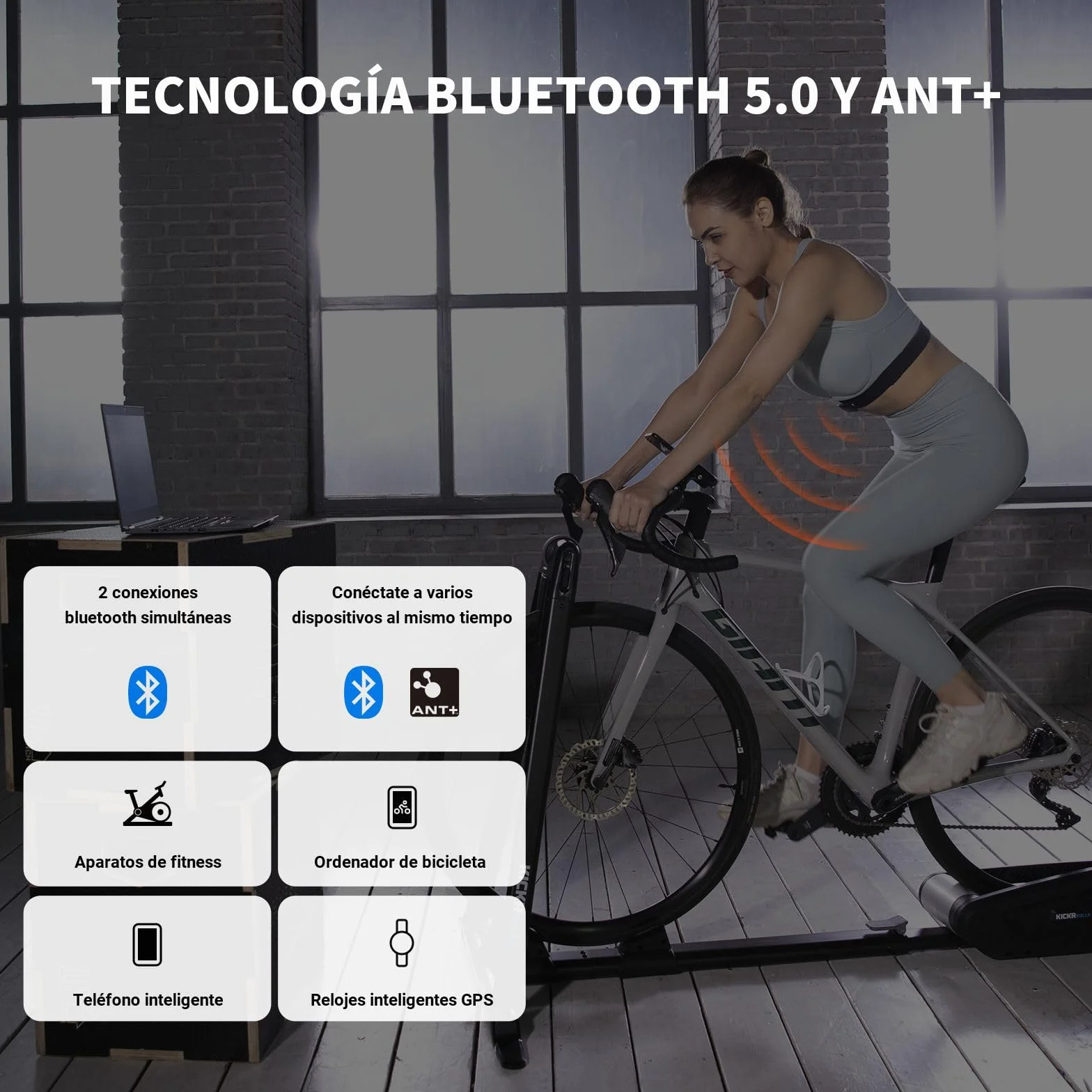 COOSPO H9Z Pulsometro Bluetooth 5.0 Ant+ Frecuencia Cardíaca HRM Fitness Tracker IP67 Impermeable Heart Rate Monitor