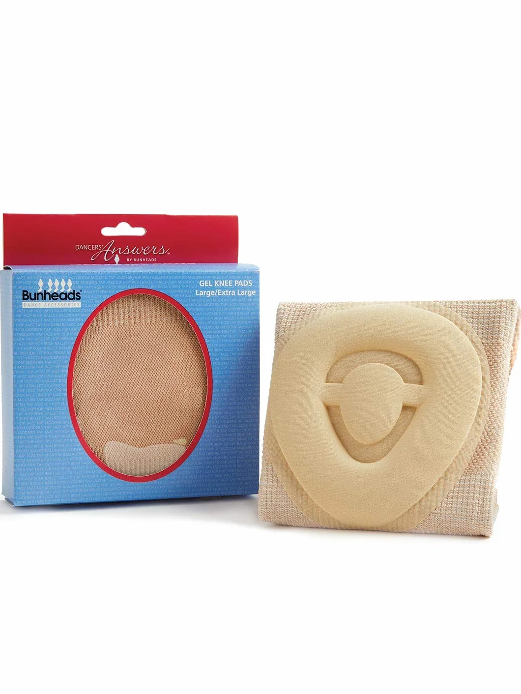 Capezio Bunheads Rodilleras de gel talla pequeña mediana