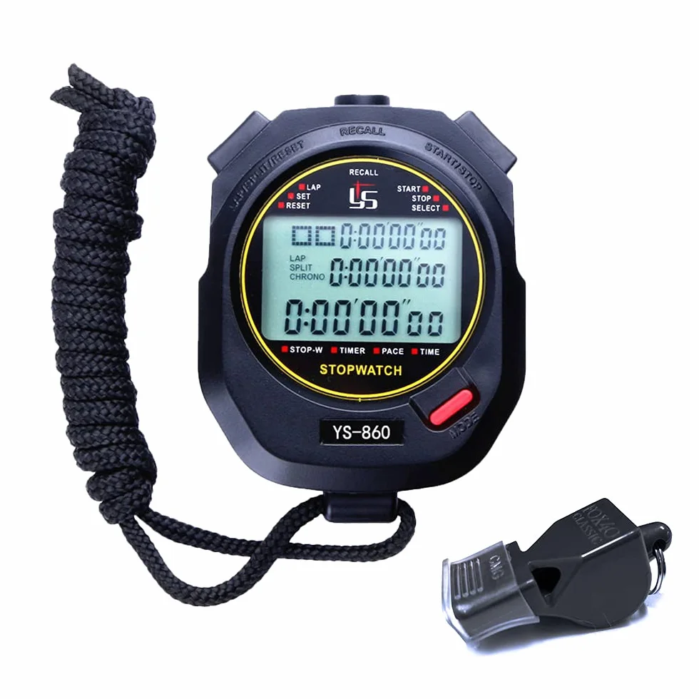 Cronómetro Deportes Digital Profesional 0.01 Segundo 60 Memoria Impermeable Ys-860
