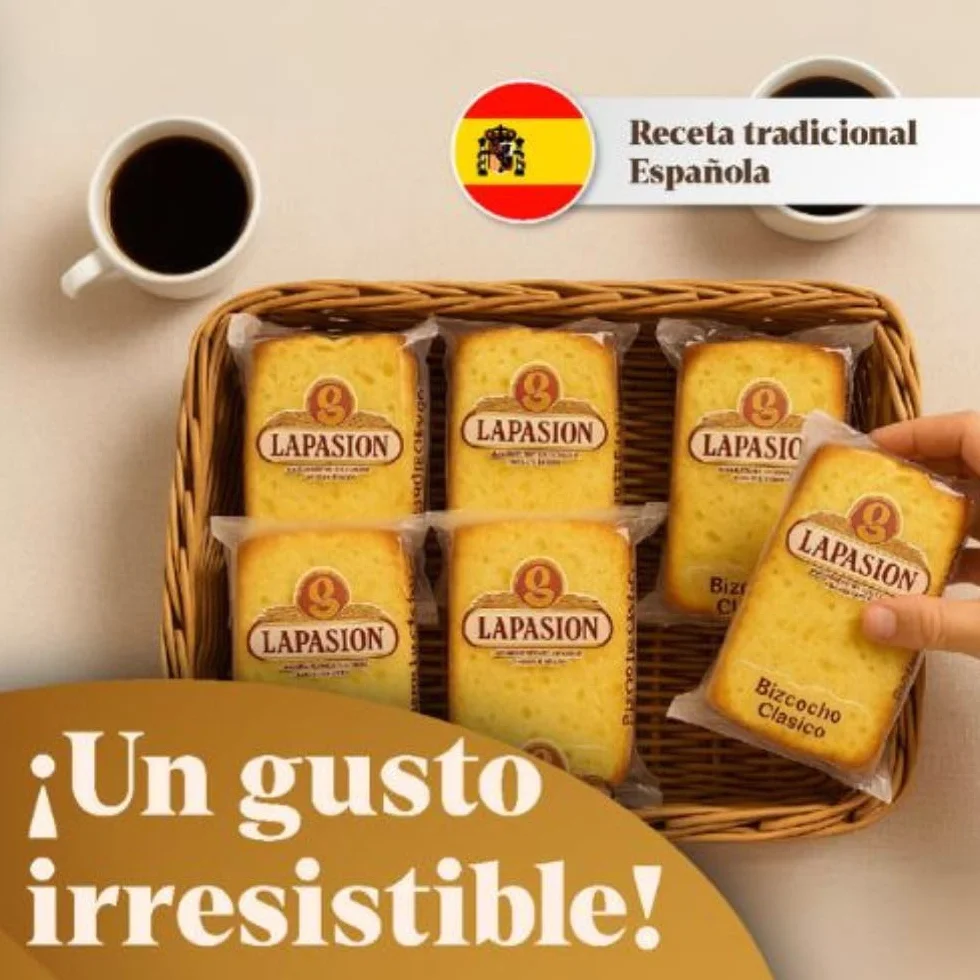 LAPASION - Bizcocho COC envuelto | Bizcochos Casero | Individual | Sobaos | Bollos caseras | Bollería | Ideales para Desayunos y Meriendas | 2 Kg