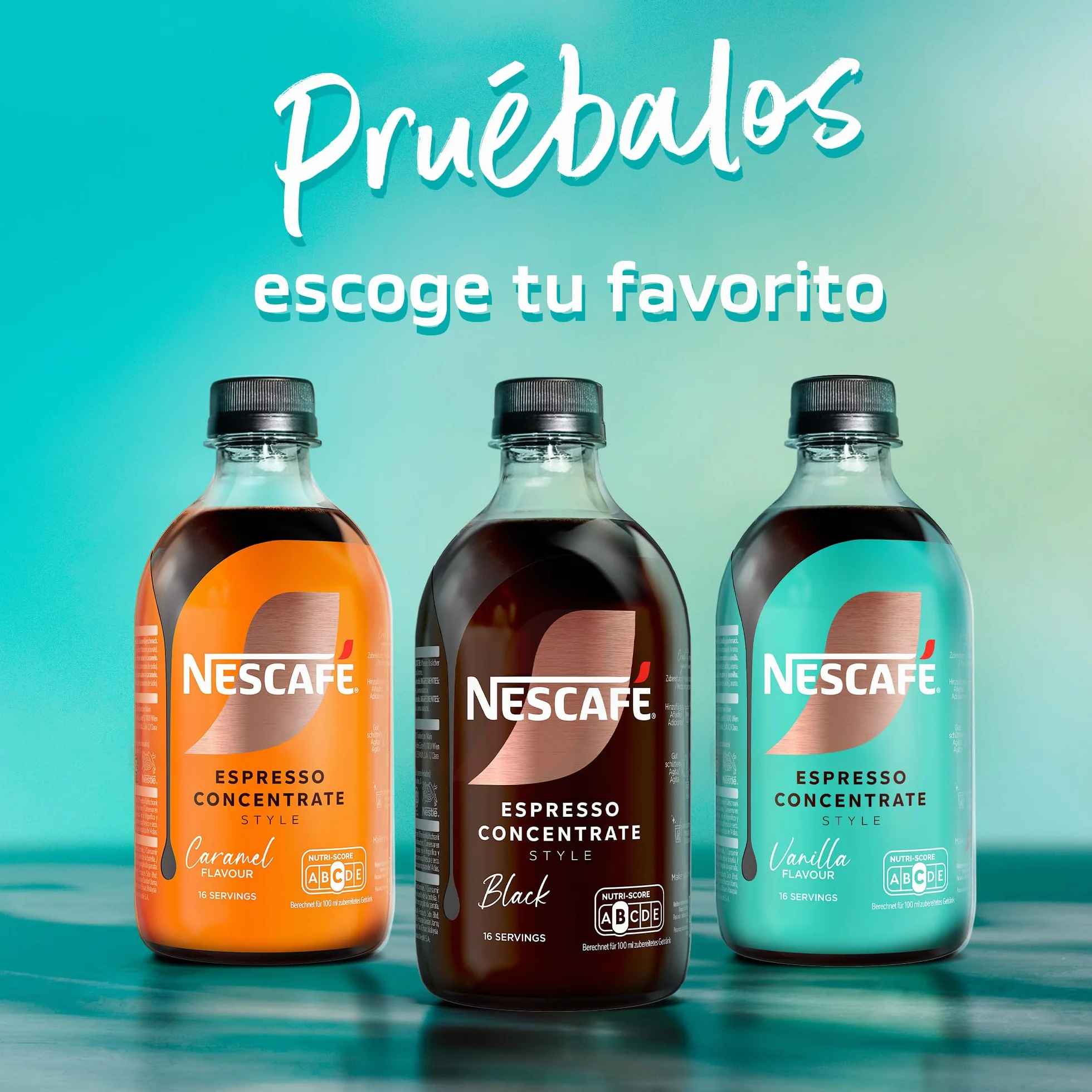 NESCAFÉ Espresso Concentrate Vainilla, con café Arábica y sabor vainilla, Concentrado de café líquido para iced coffee y lattes, Botella 500 ml