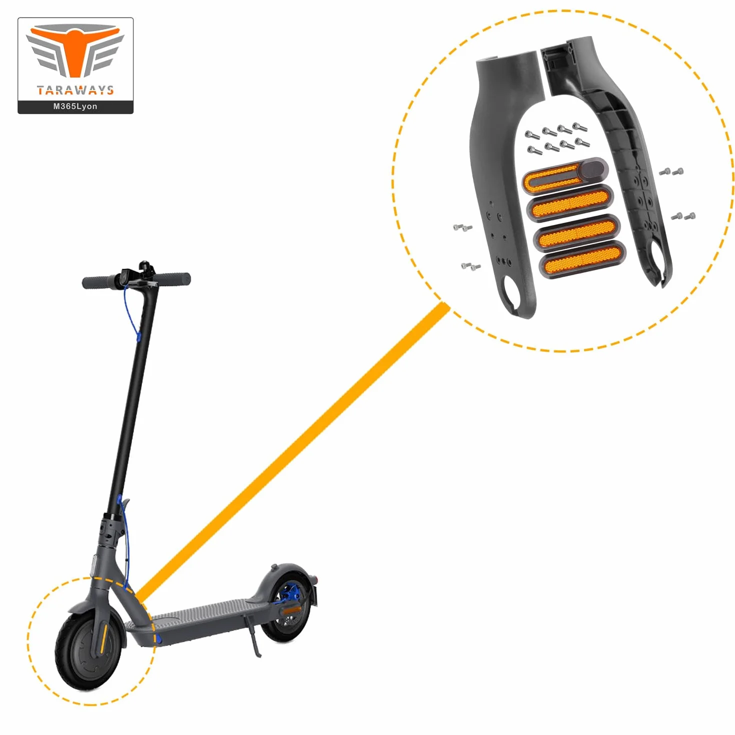 Tapa de horquilla delantera compatible con Xiaomi M365, M365Pro, Pro2, Essential y 1S