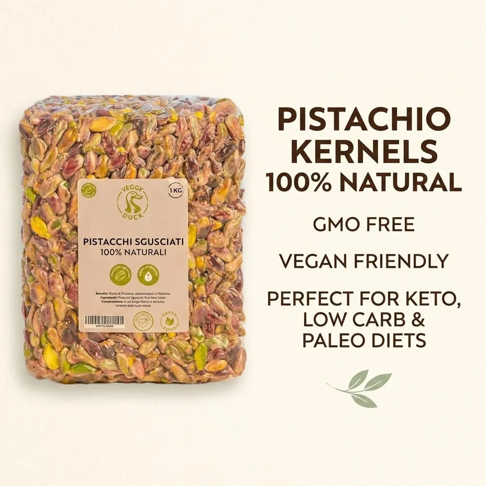 Veggy Duck - Pistachos sin Cáscara (1Kg) - Naturales | Sin Sal