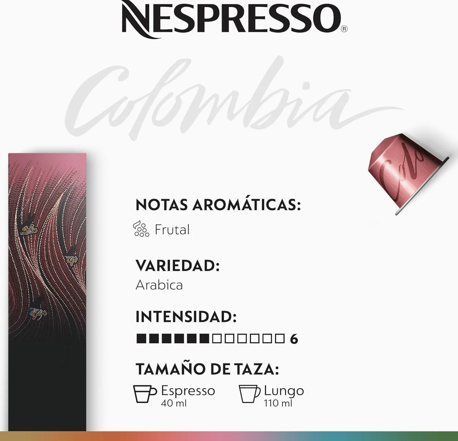 Nespresso Café Master Origin paquete variado 50 cápsulas: Colombia, Etiopía, India, Indonesia, Nicaragua - Sistema Original