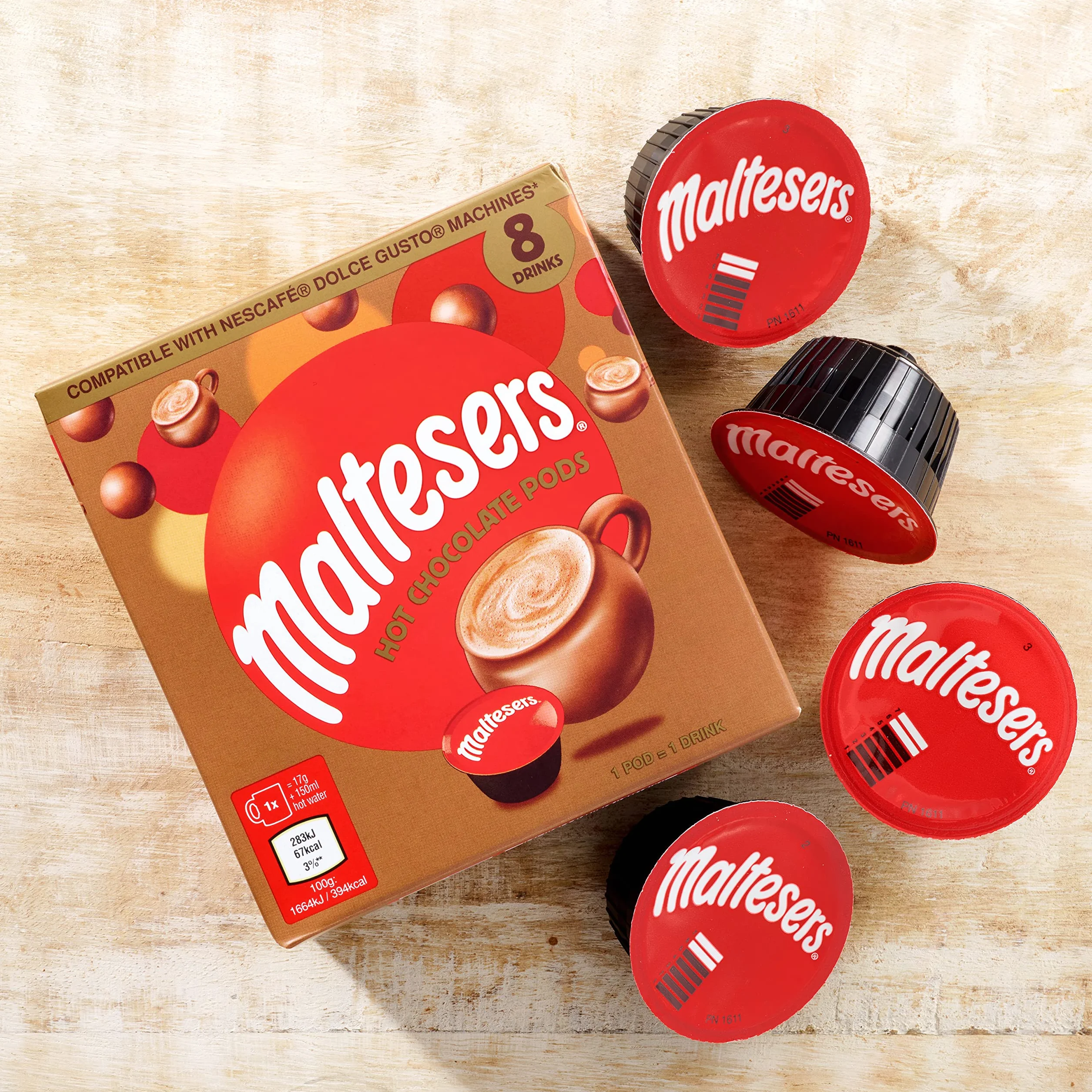 Maltesers Cacao - Dolce Gusto Compatibles 40 Cápsulas - Chocolate caliente
