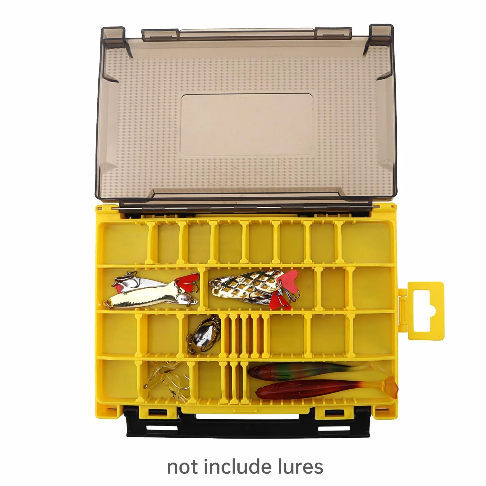 Caja organizadora doble cara para accesorios de pesca 20,5 x 14,5 x 4,5 cm resistente al agua